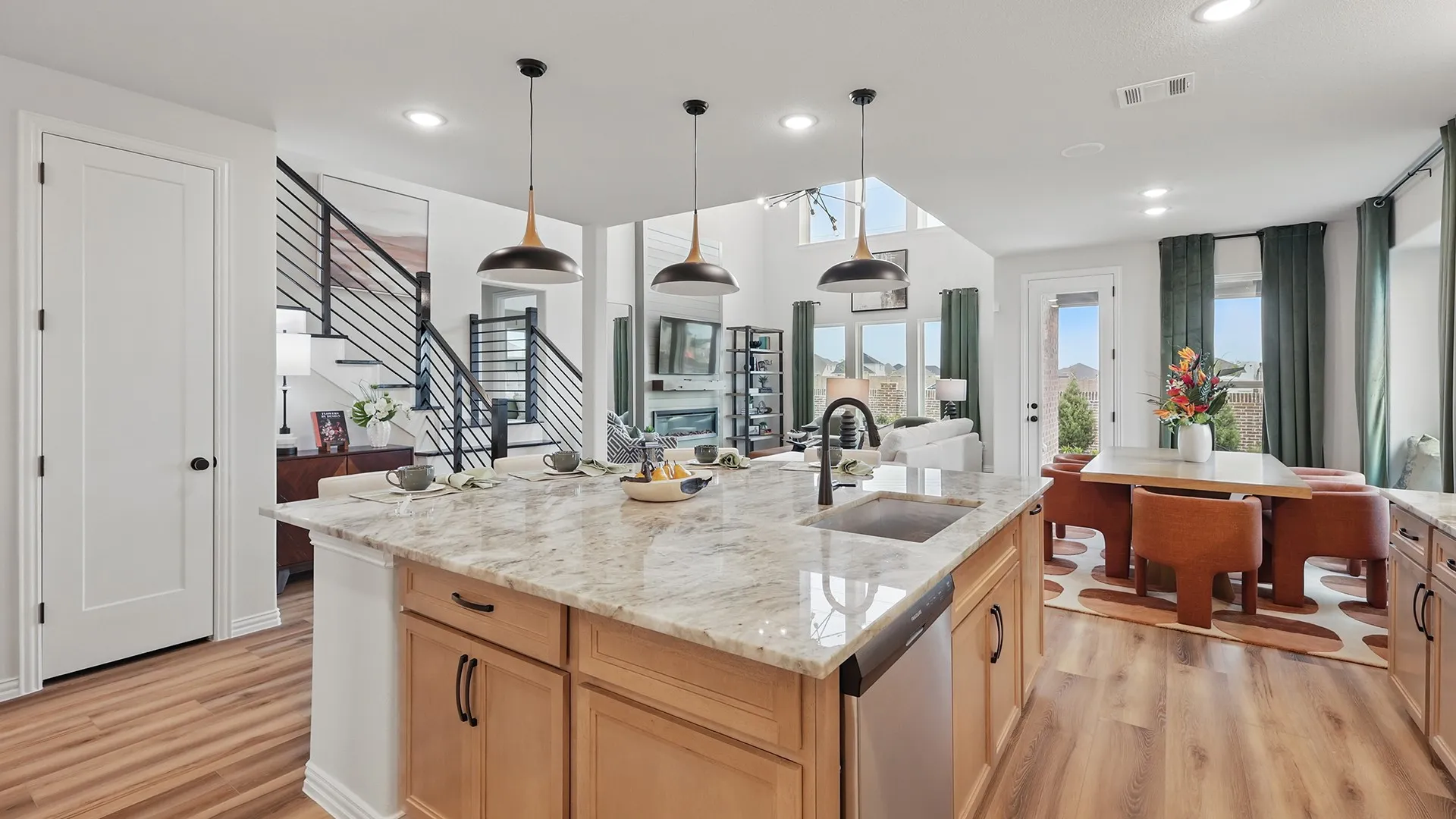 Model home photos of similar floorplans, not pictures of actual home.
