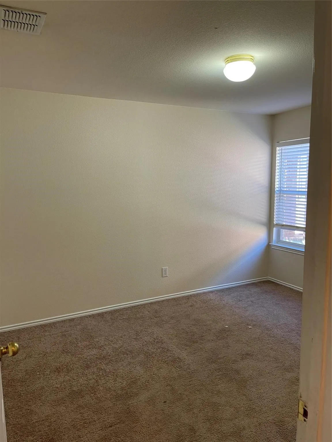 Wall-to-wall carpeting and neutral wall tones