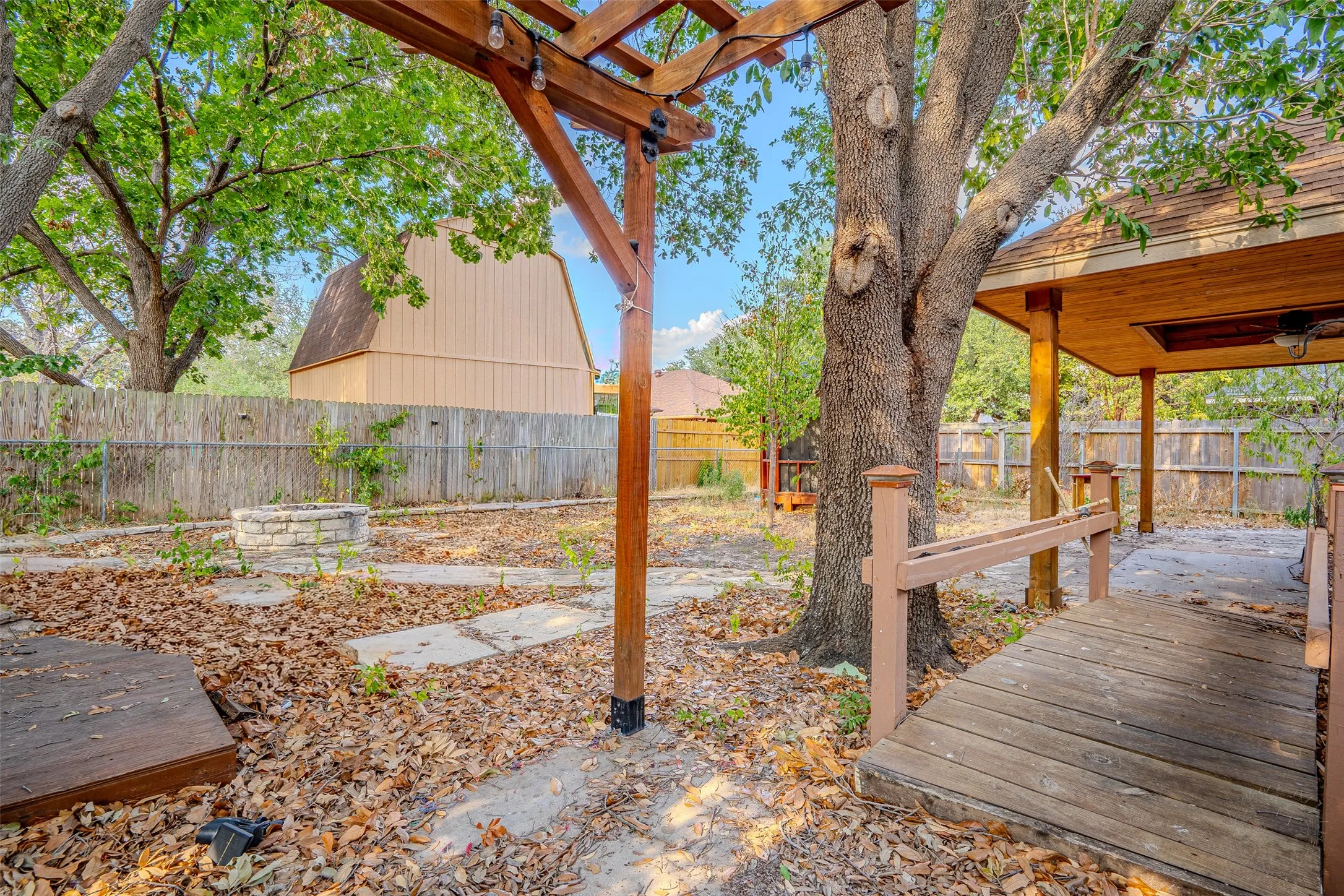 Another view of backyard