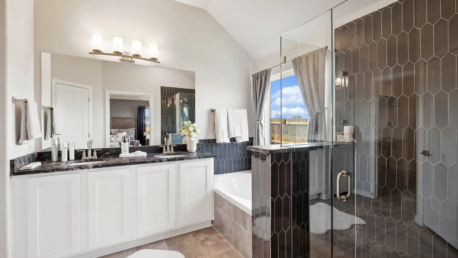 Model home photos of similar floorplans, not pictures of actual home.
