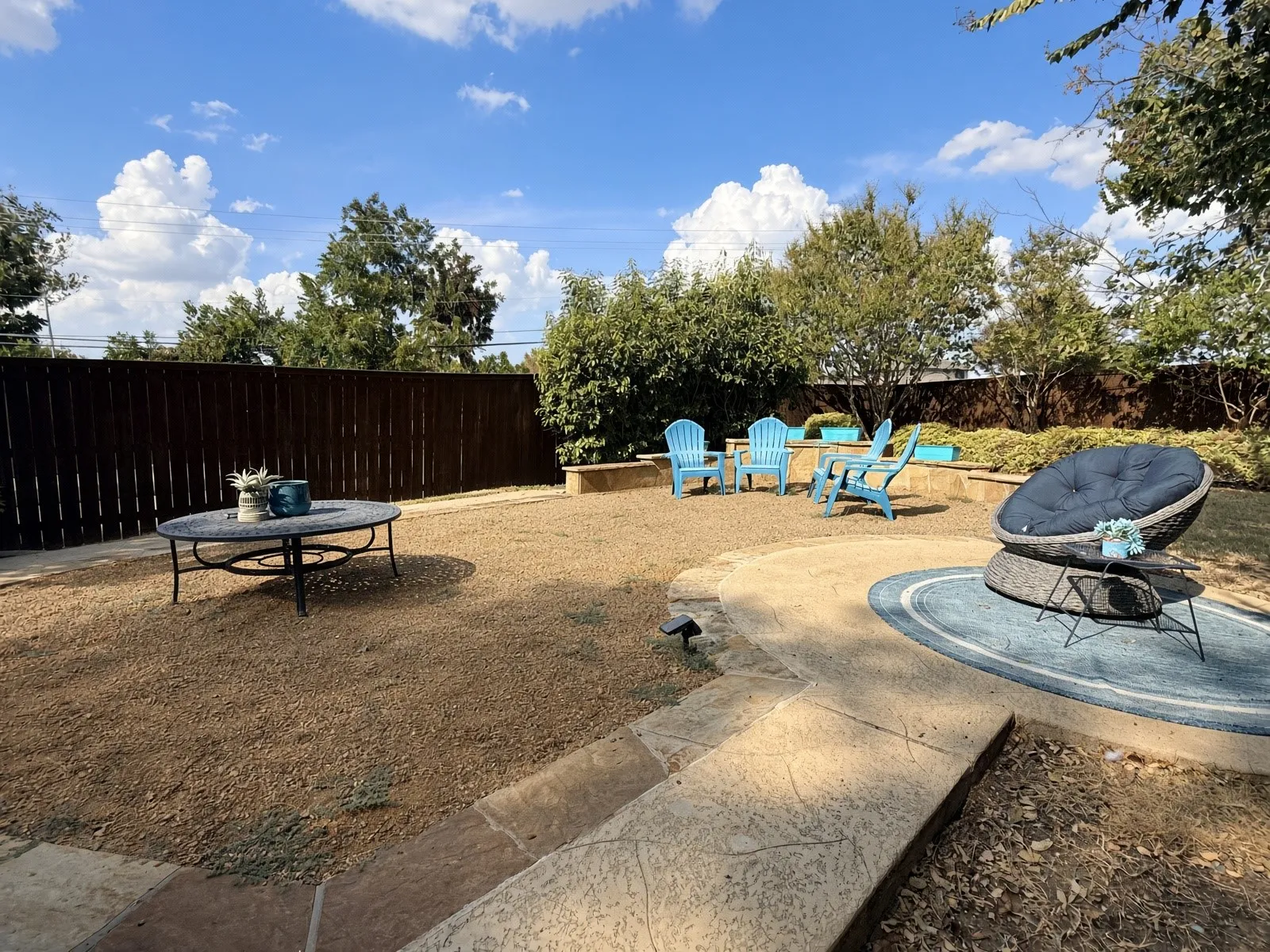 very large back yard