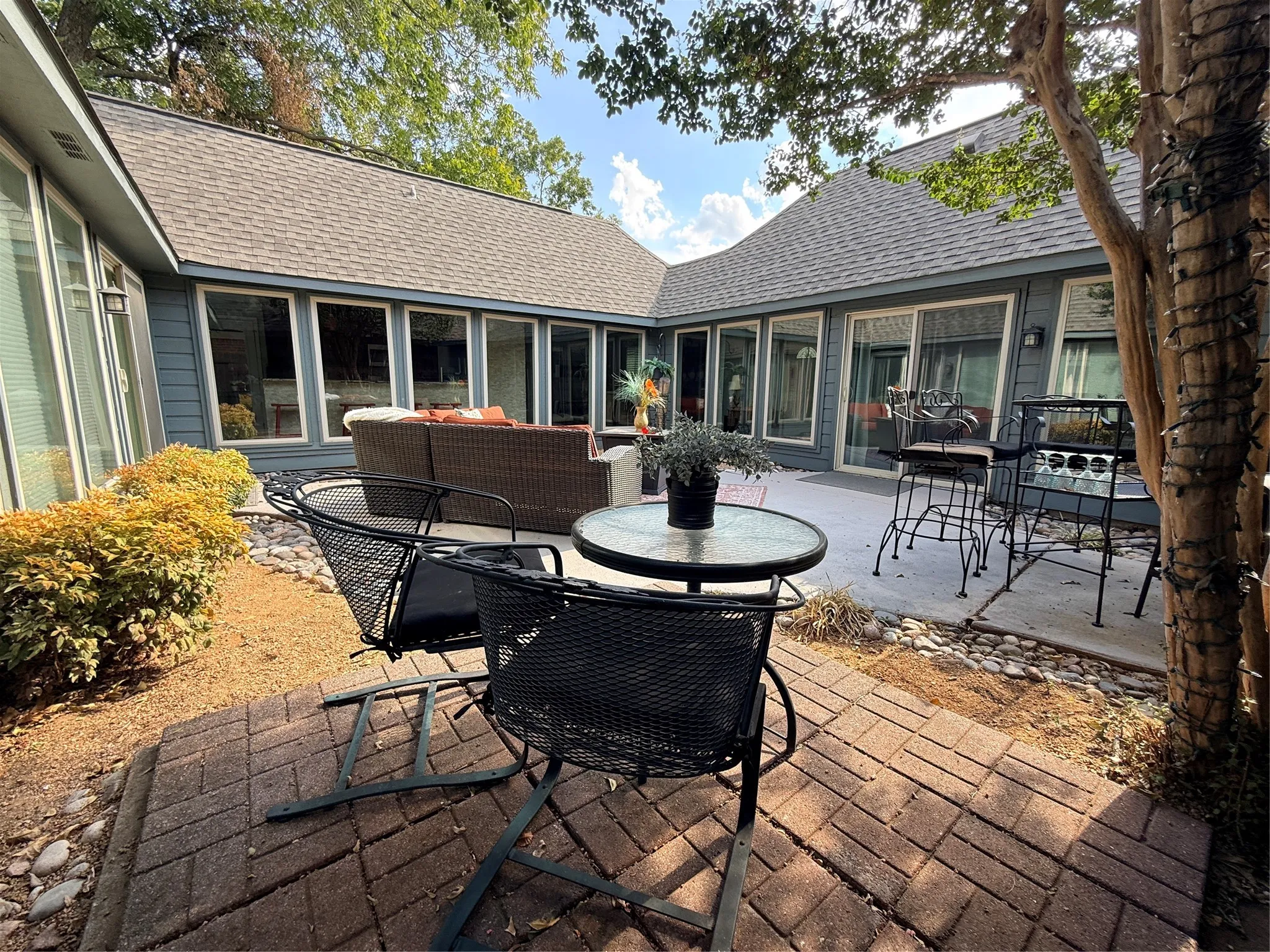 large courtyard in center of home, great for small children or pets