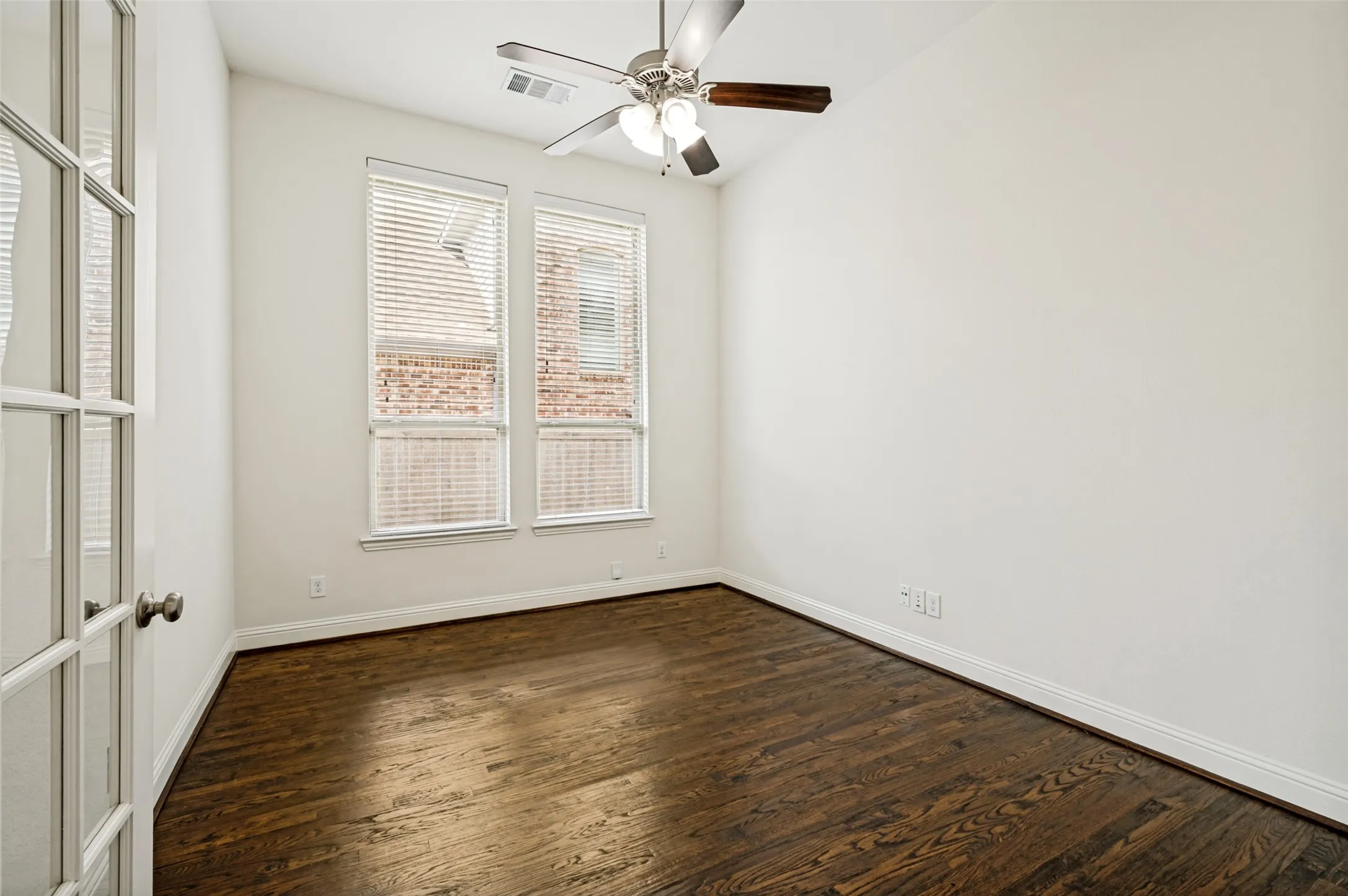 Office with glass French Doors