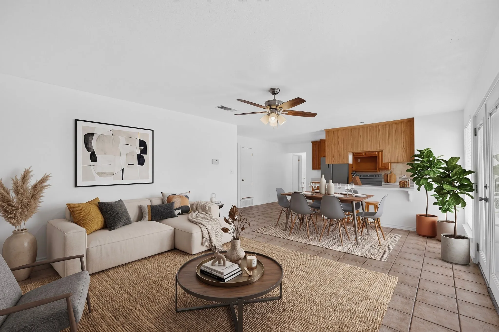 Virtually Staged Living Room