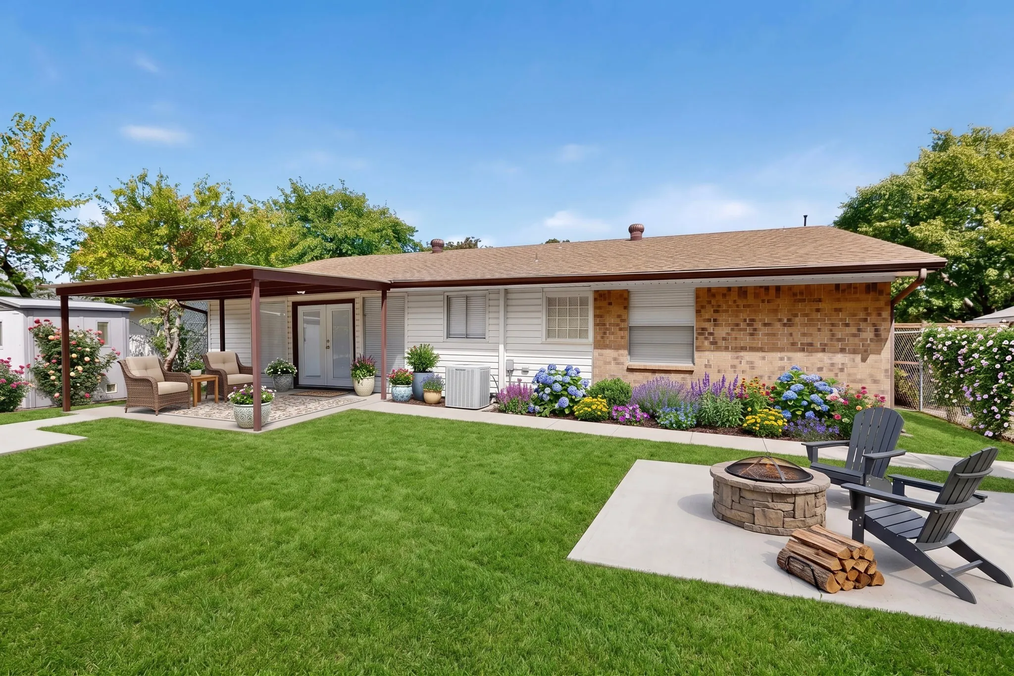 Virtually Staged Back Yard