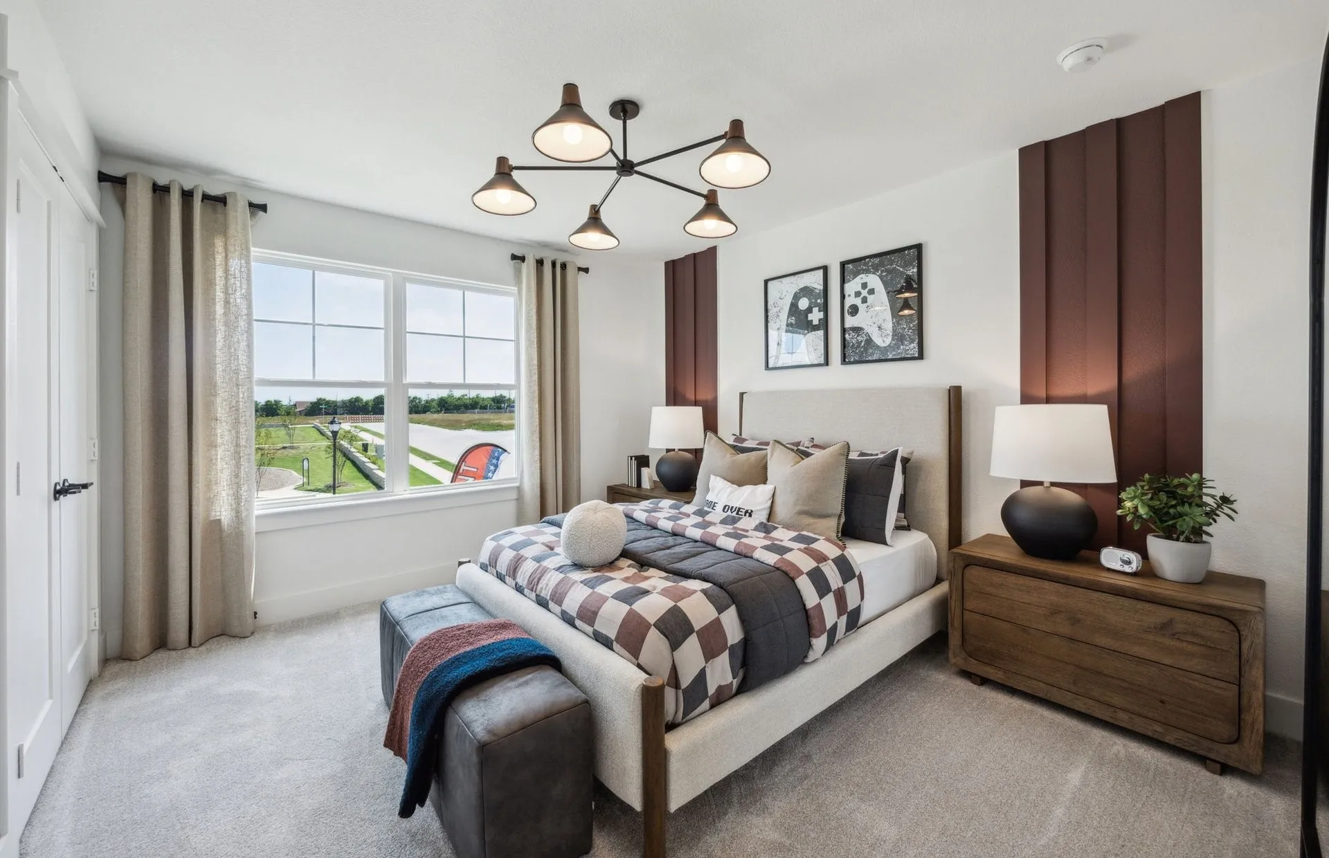 *Model Representation - Spacious secondary bedroom with large windows