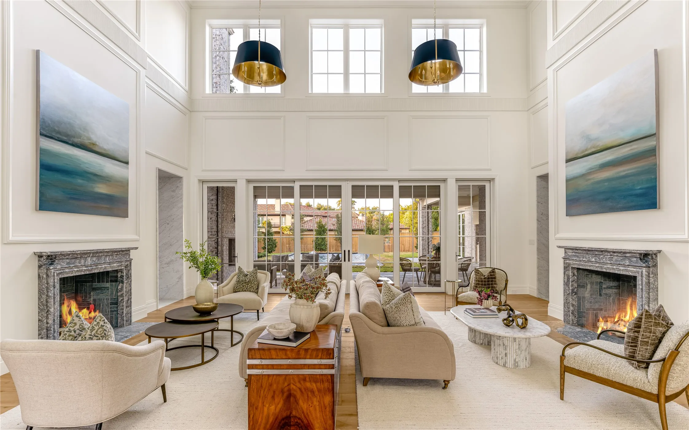 Social Parlor - Dueling Fireplaces