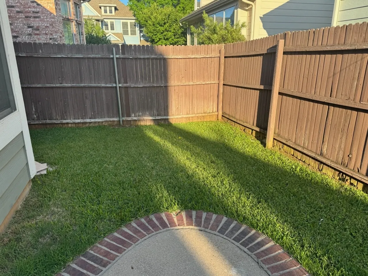 Fenced yard