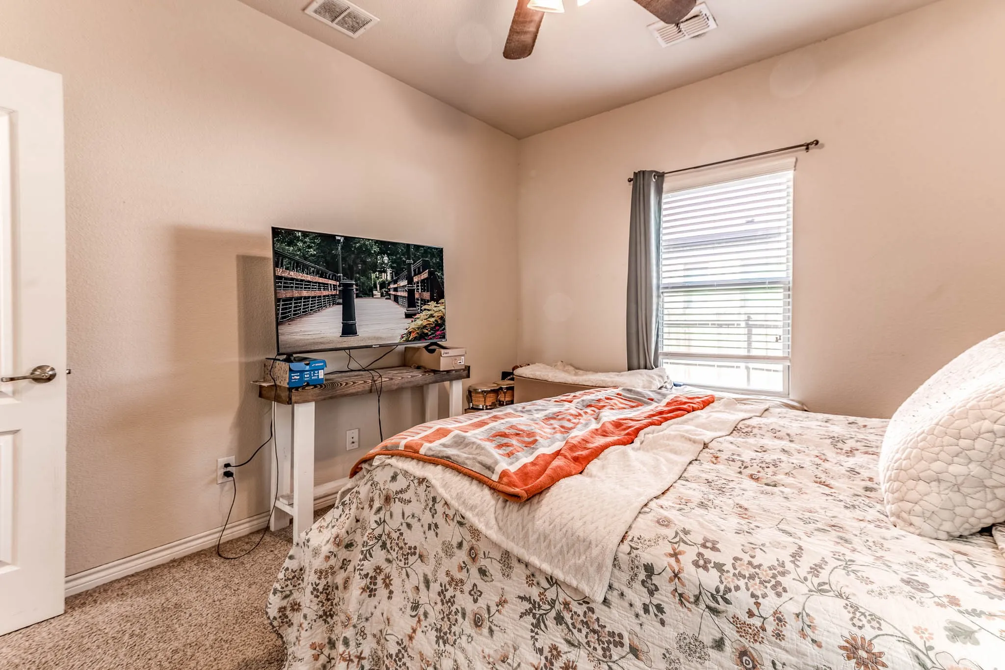 Guest room one with carpet