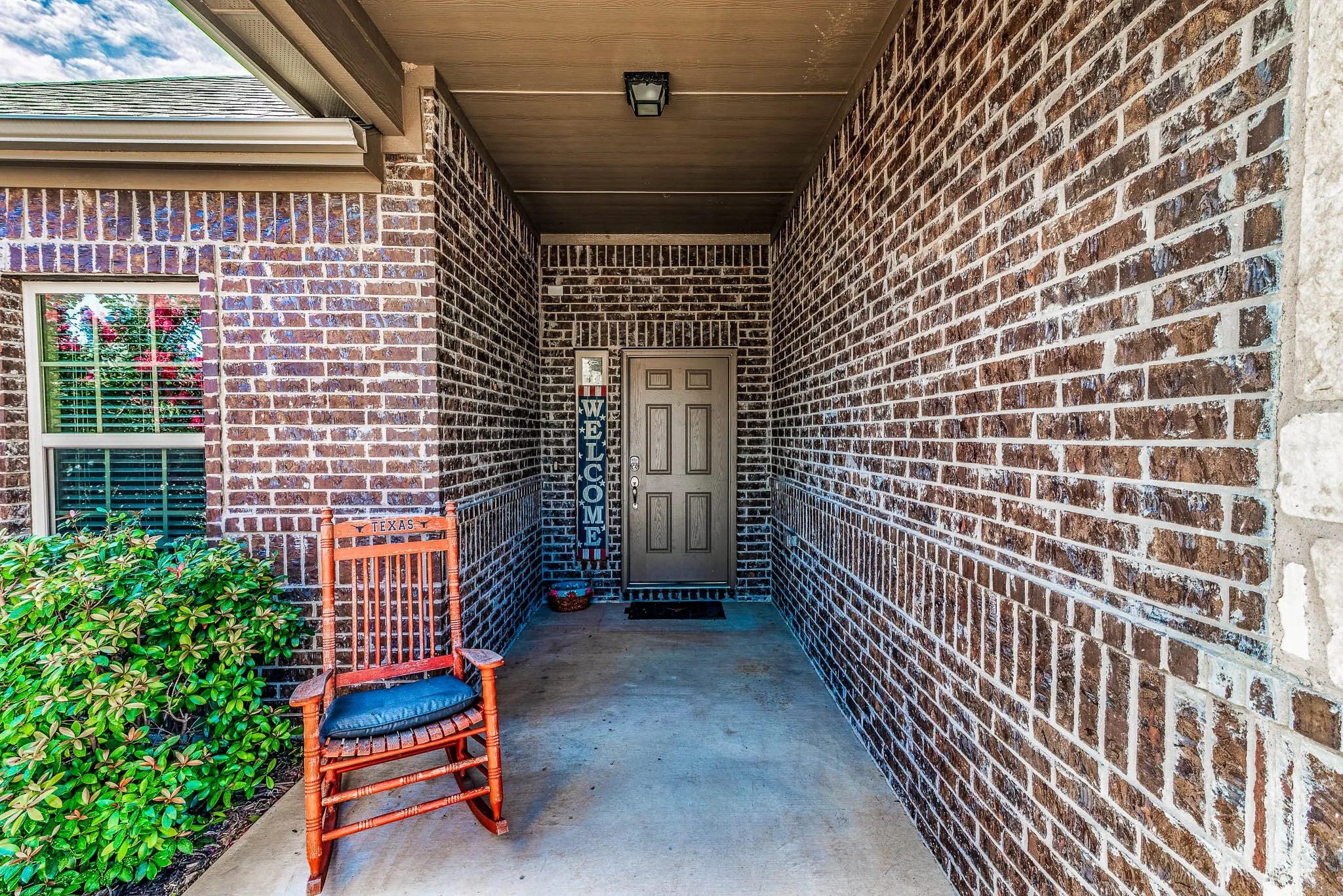 Covered porch entry