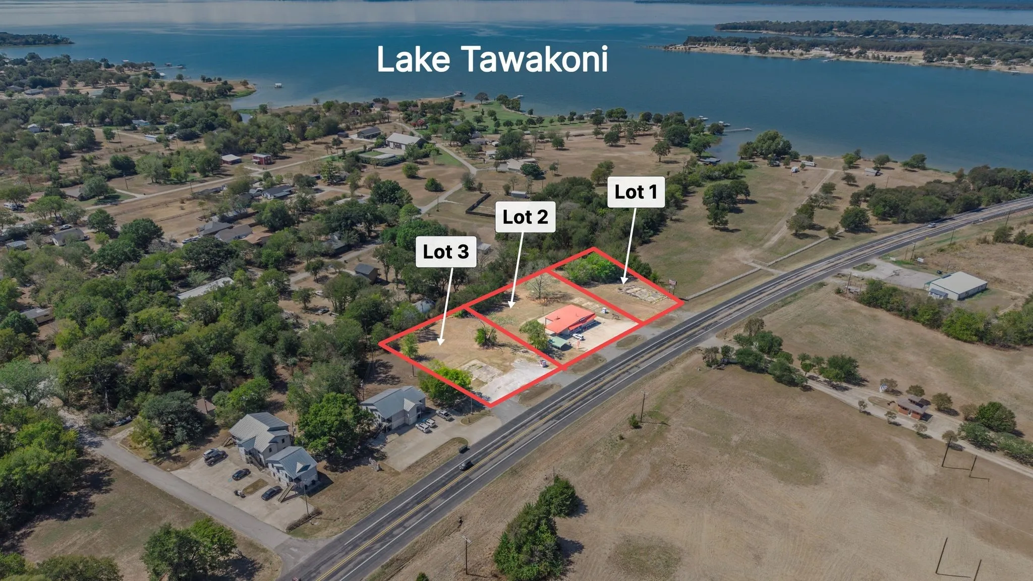 Adjoining lots on each side are also for sale.