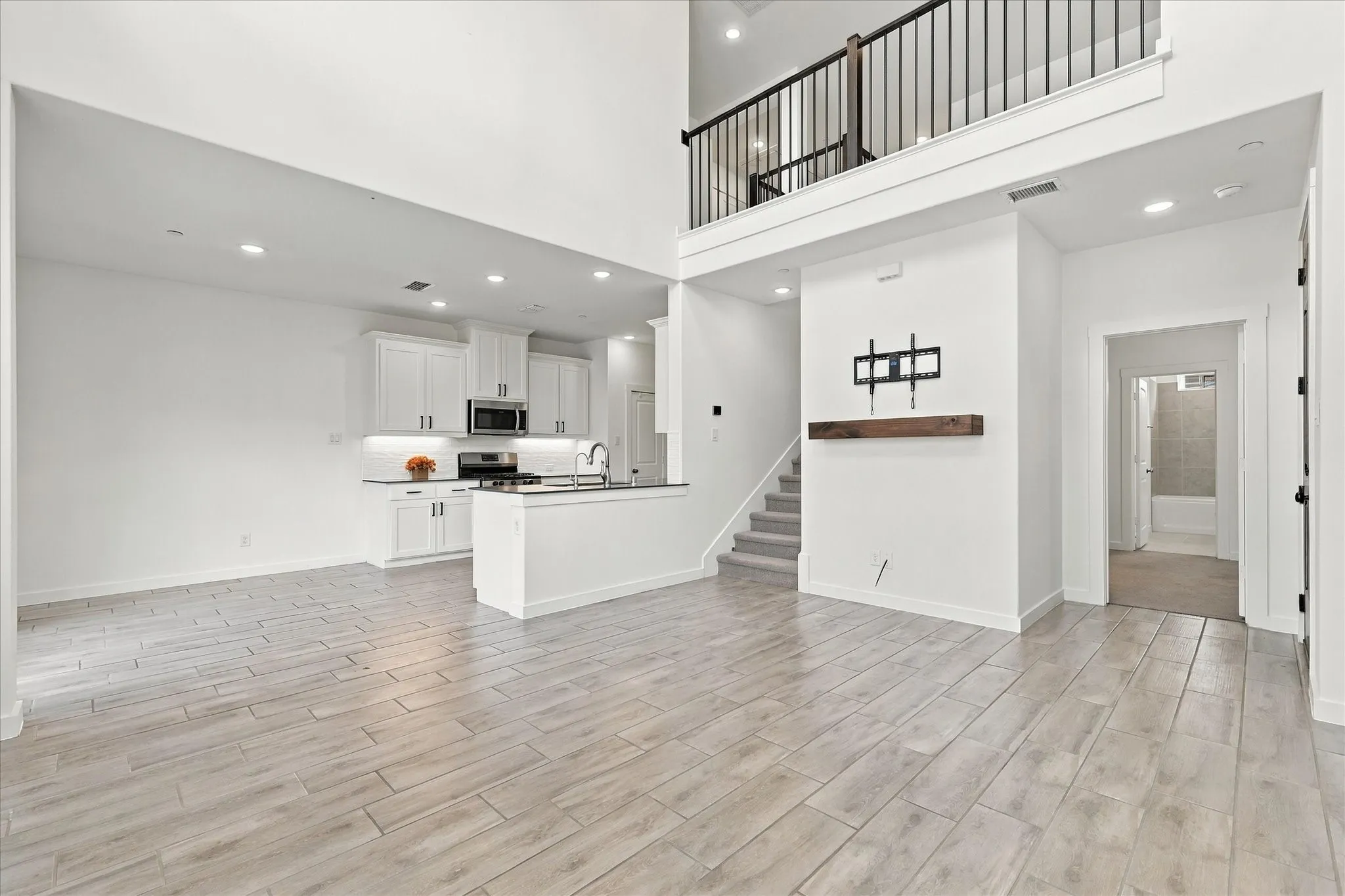 Open-concept layout