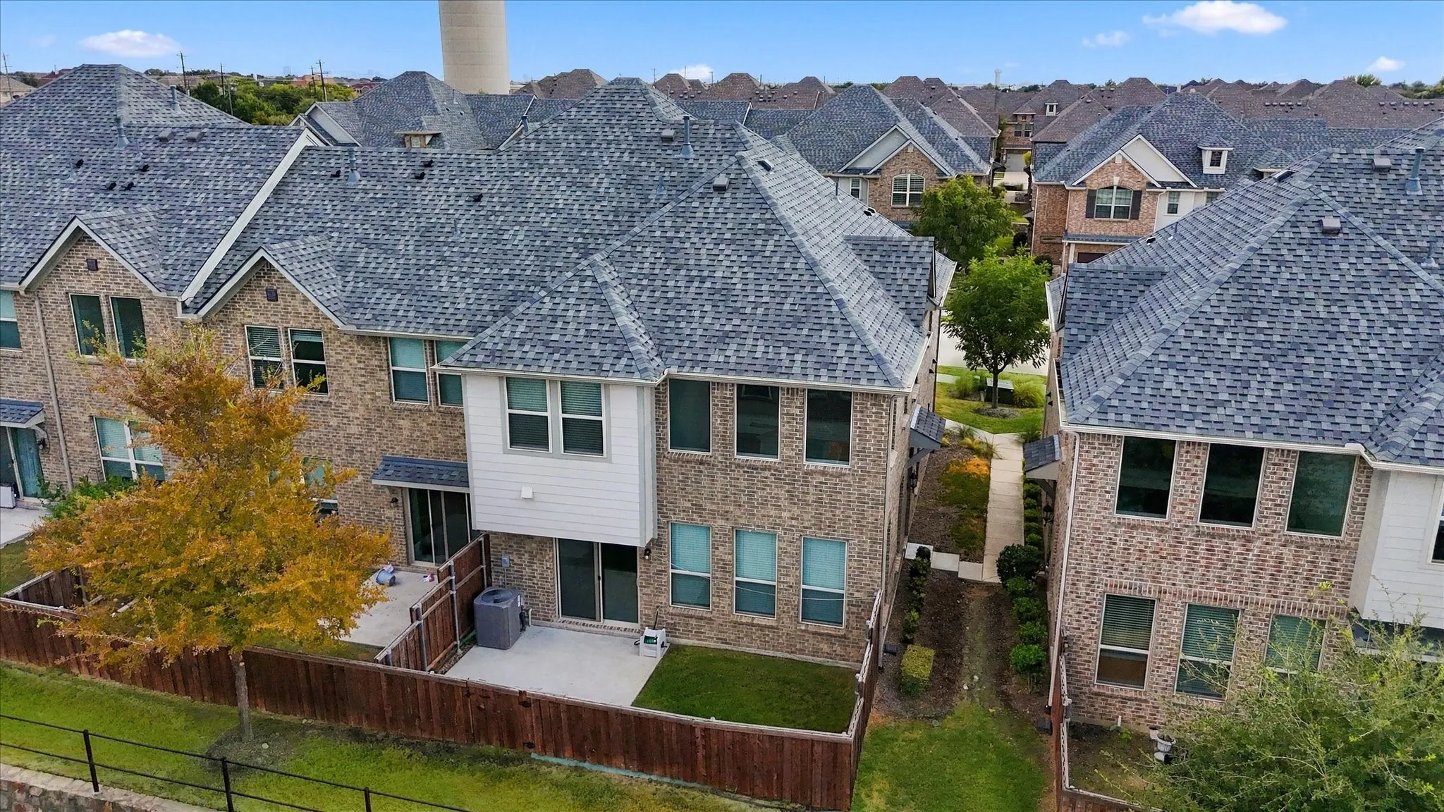 Aerial view of the back