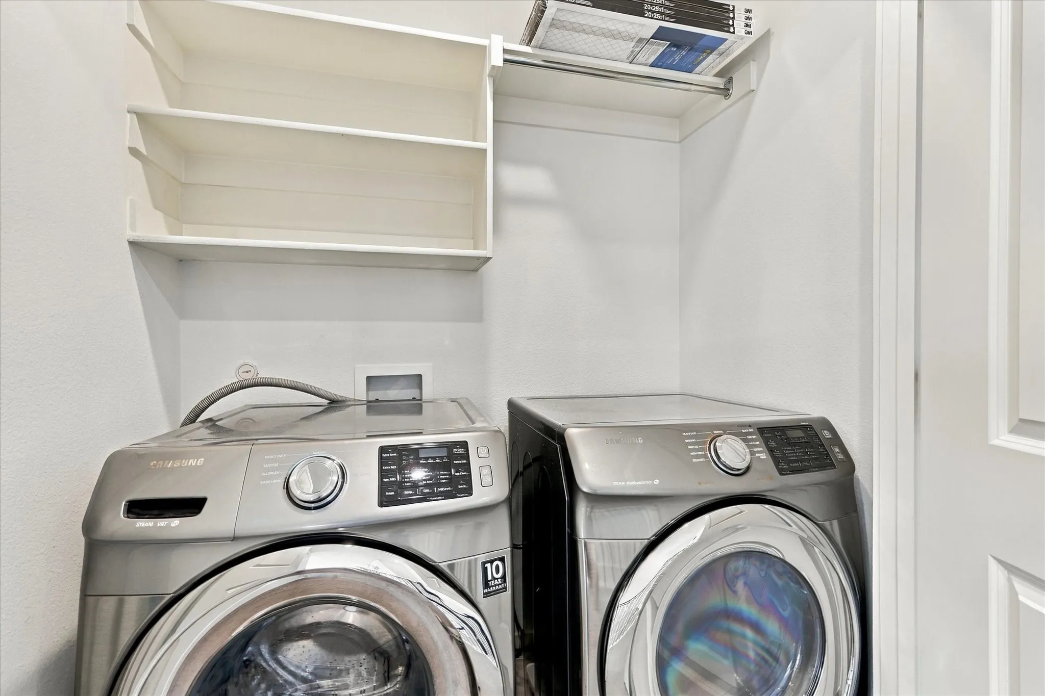 
Upstairs laundry - washer and dryer stay