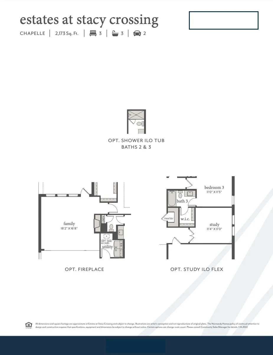 This lovely home offers elevation B, the optional study, shower ILO tub for bath 3 and so much more!