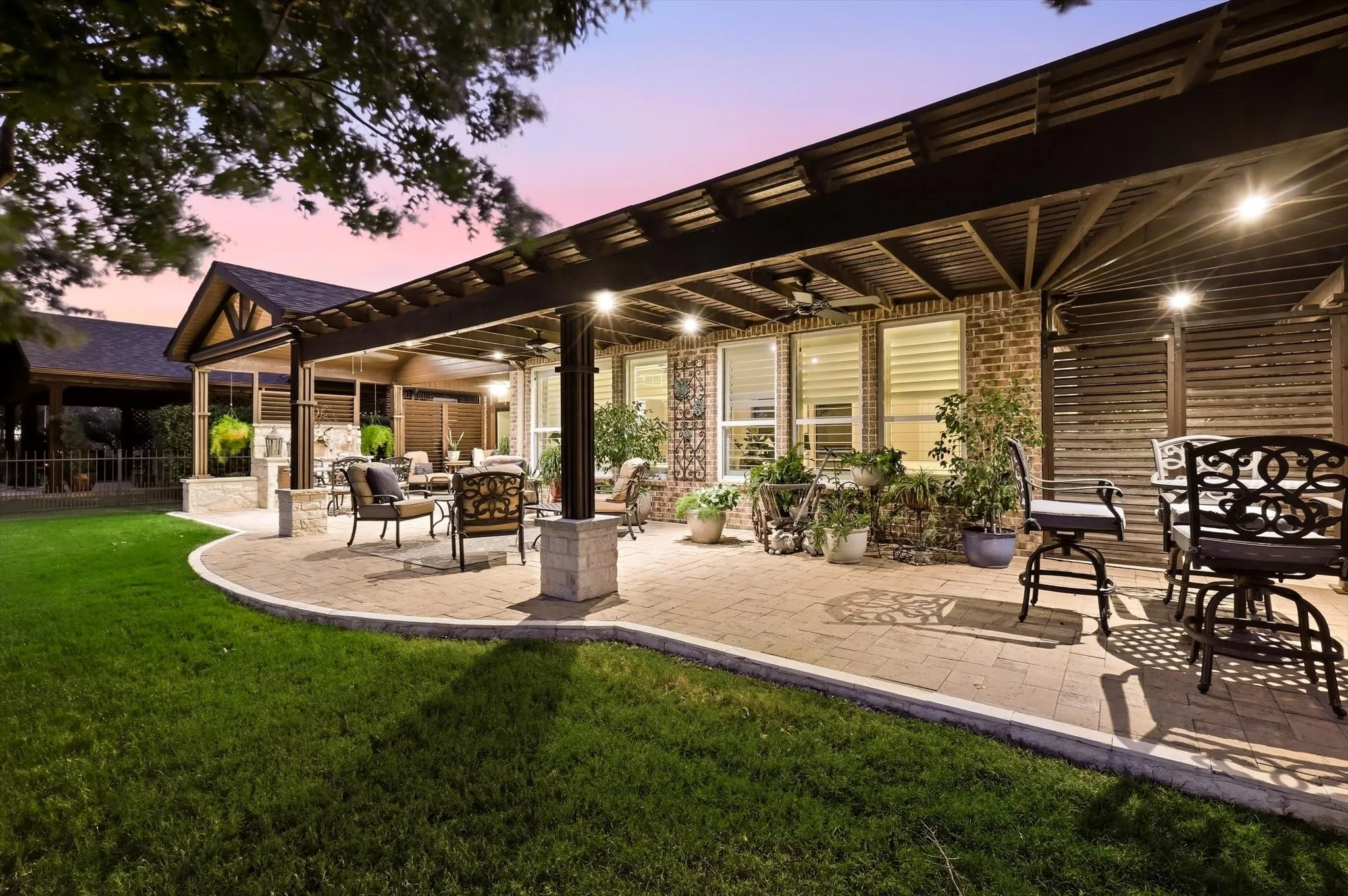Expansive paver patio for entertaing and relaxing