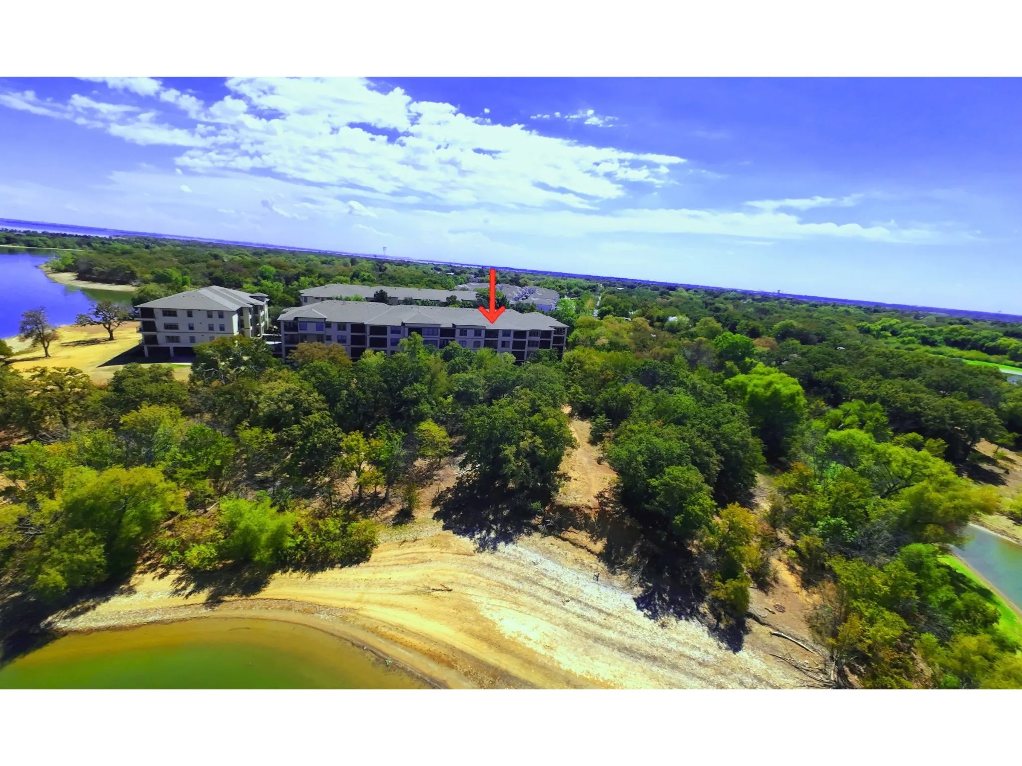 Lake Lewisville view from this 3rd floor condo