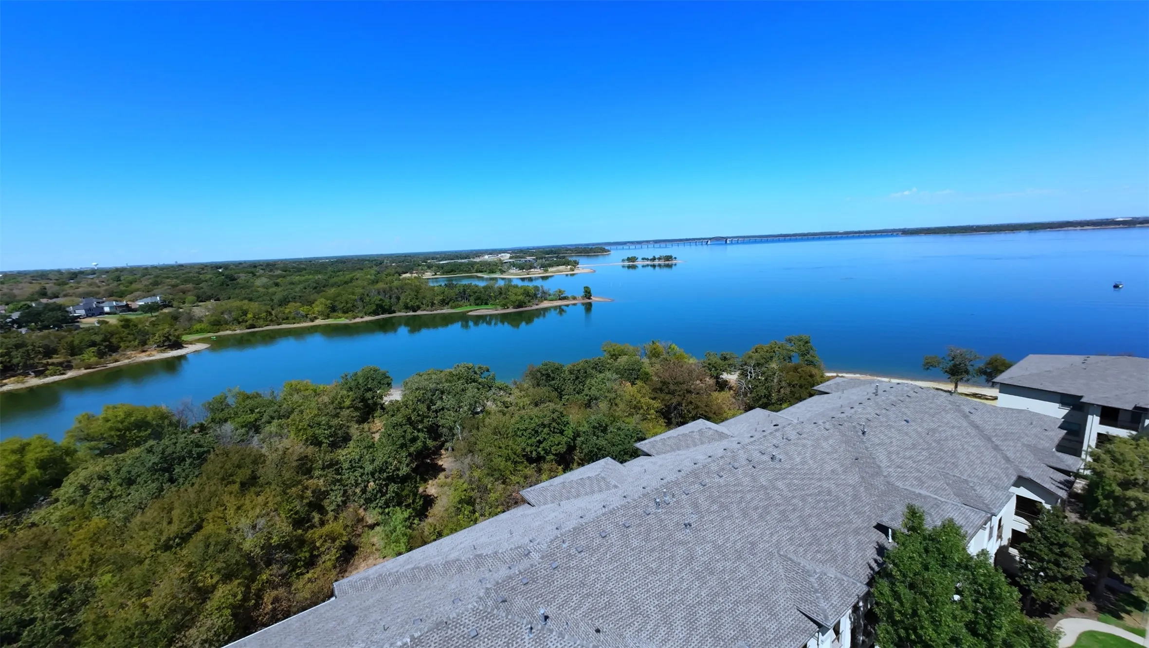 Lake Lewisville view from this 3rd floor condo