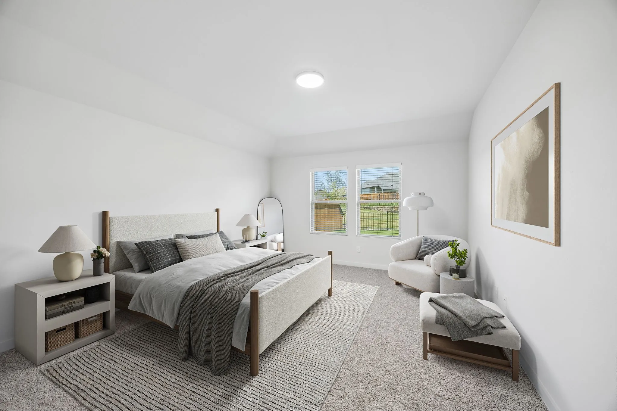 Primary bedroom in the Heisman home plan by Trophy Signature Homes – REPRESENTATIVE PHOTO