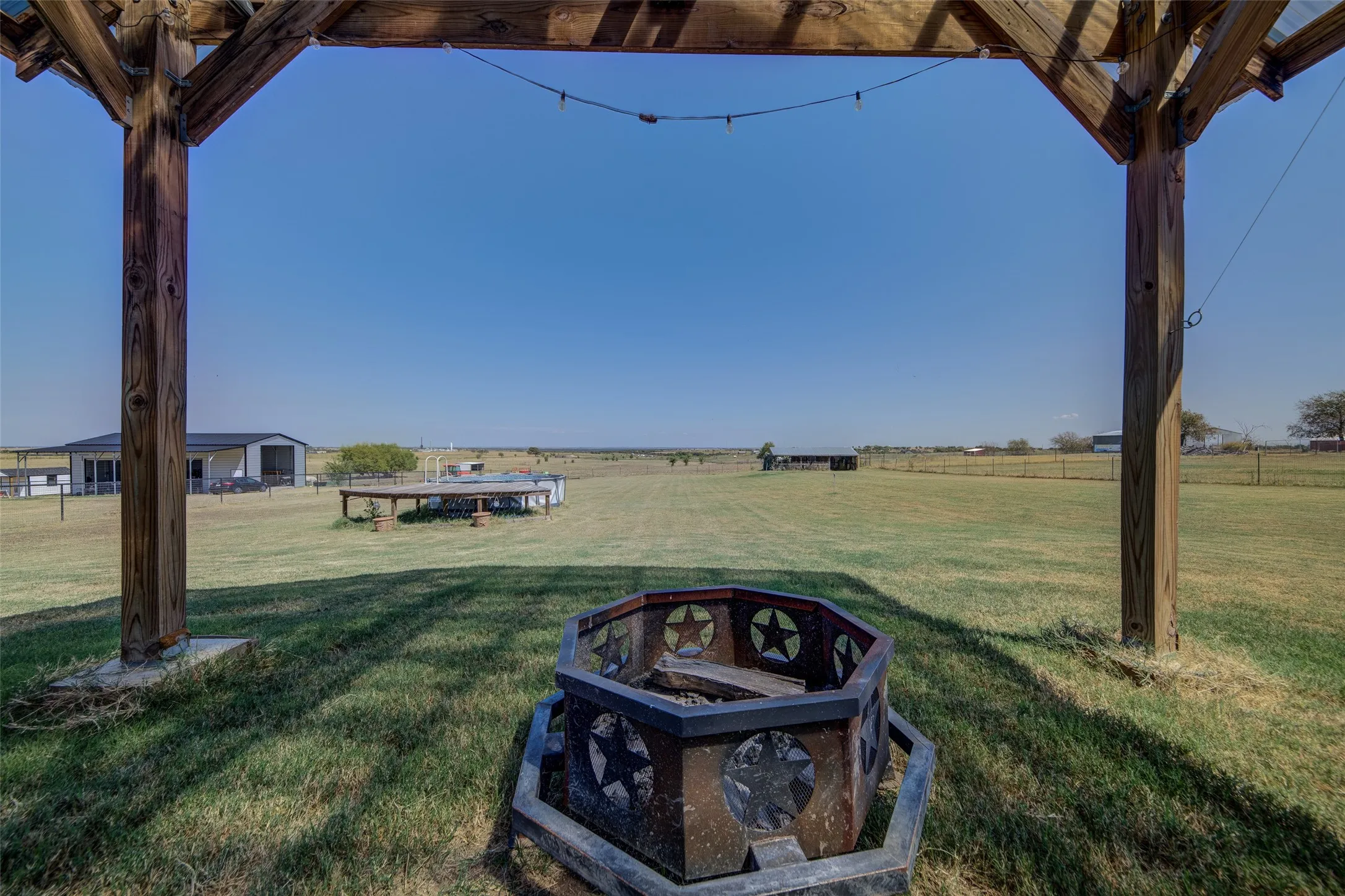 View of the land beyond from the patio.