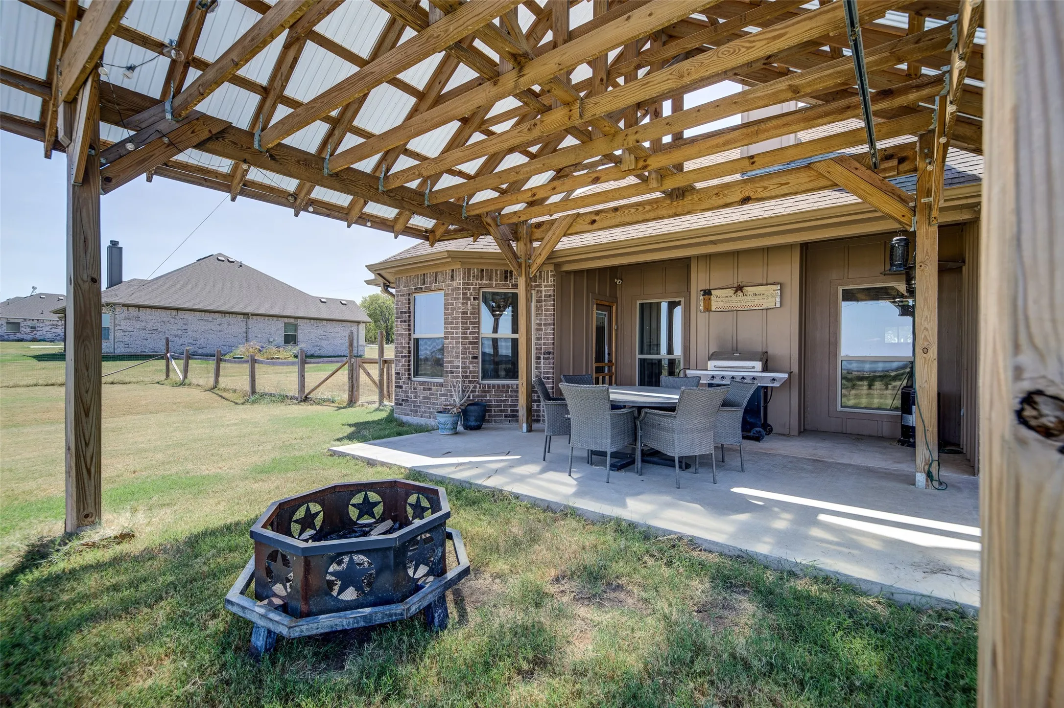 Covered patio.