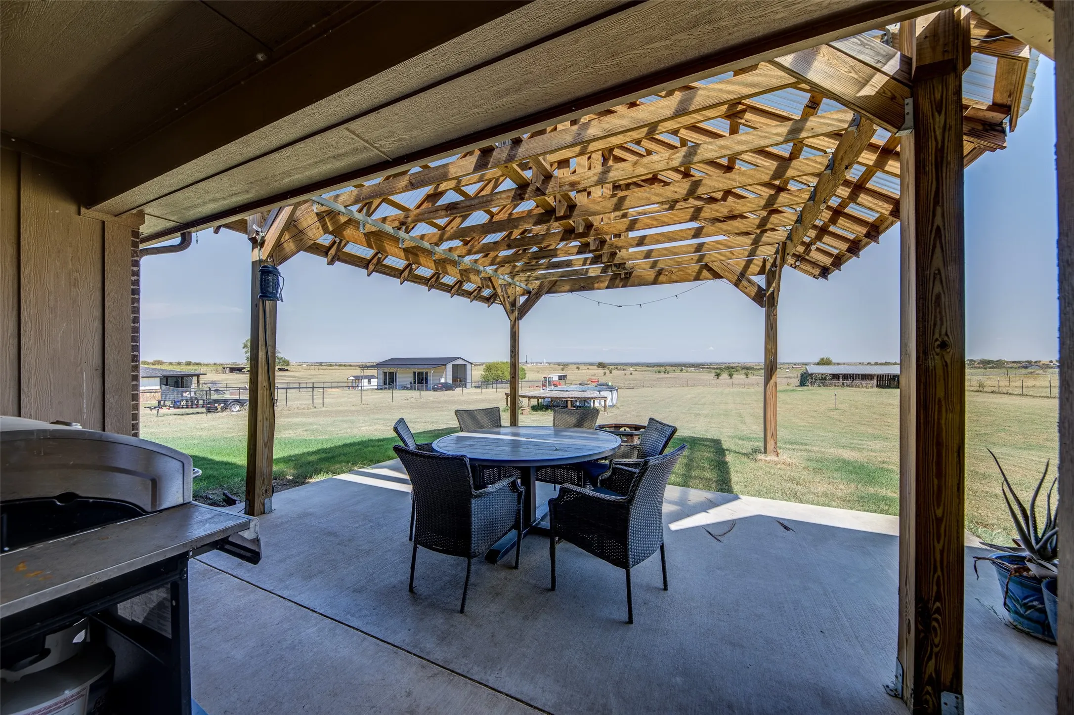 Covered patio.