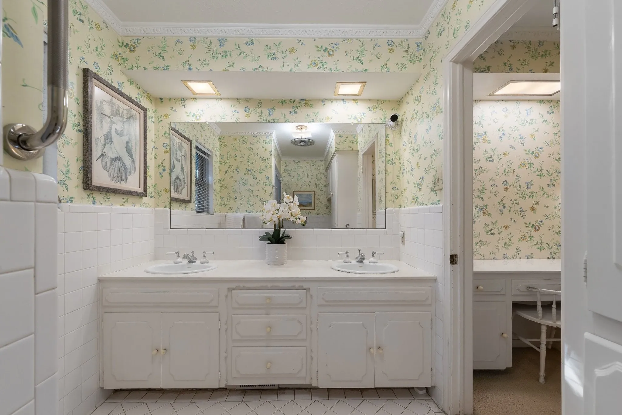 Primary Bathroom with dual sinks.