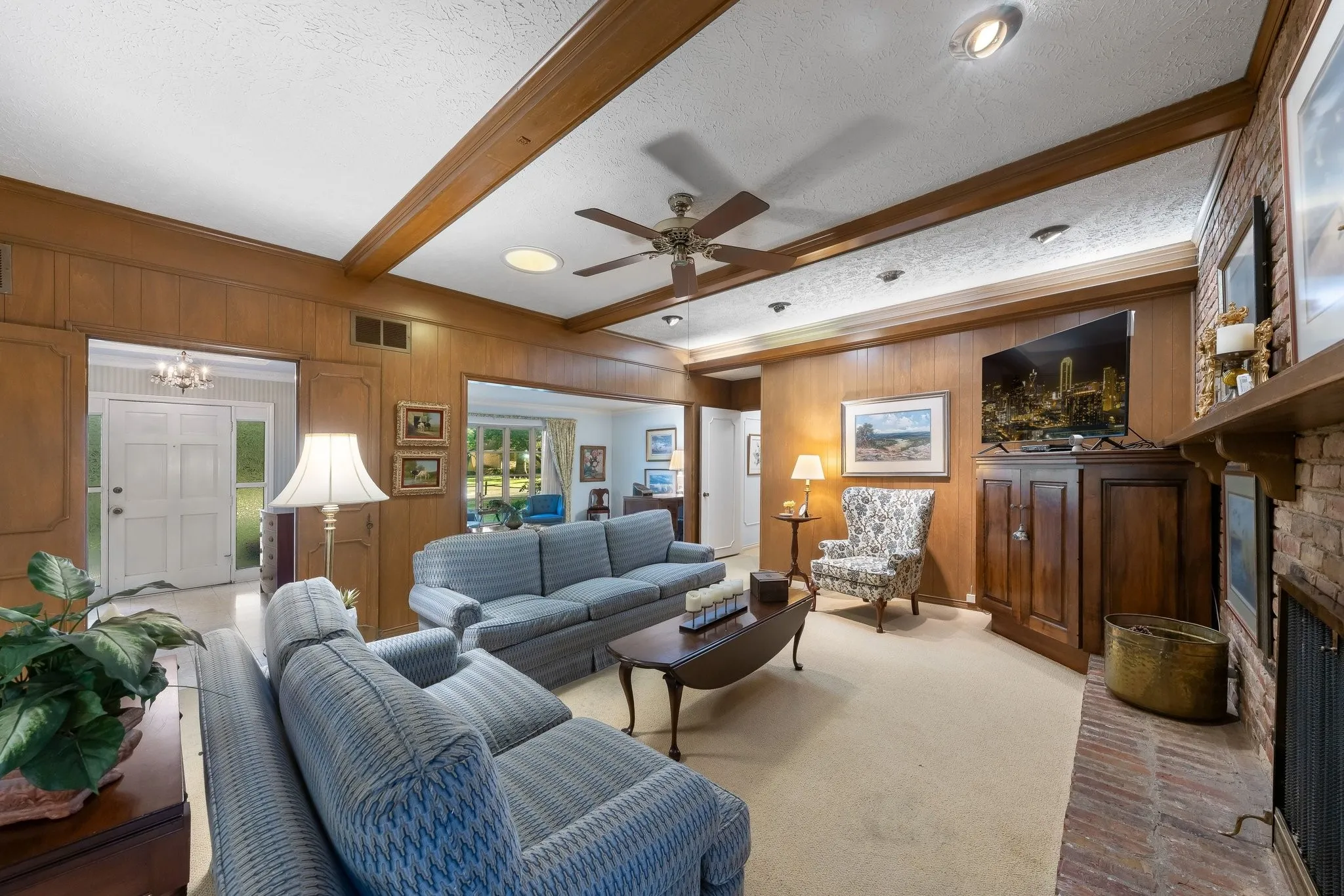 Family Room open to the Living Room.