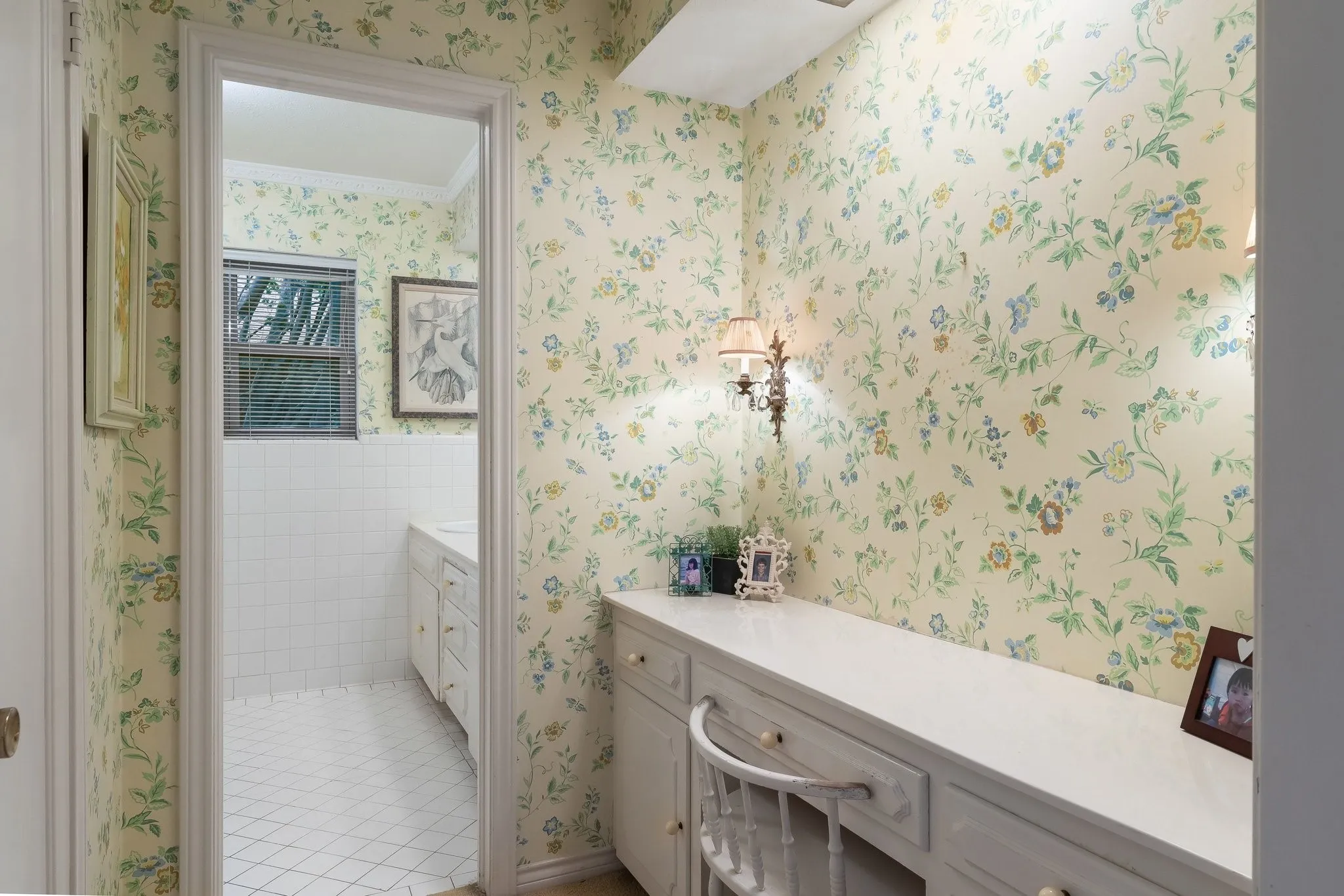 Primary Bathroom with vanity area.
