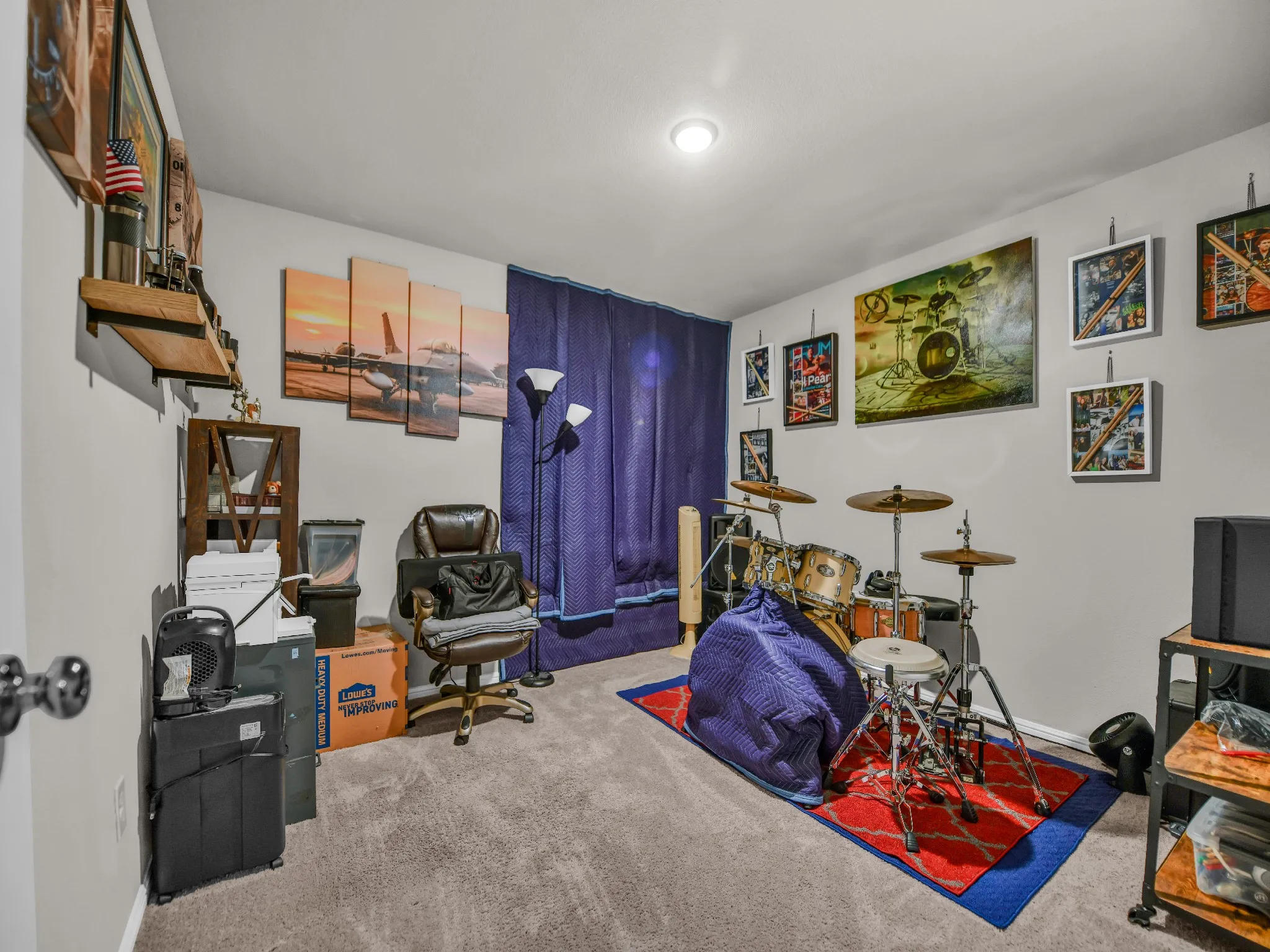 Bedroom used for Drum Room