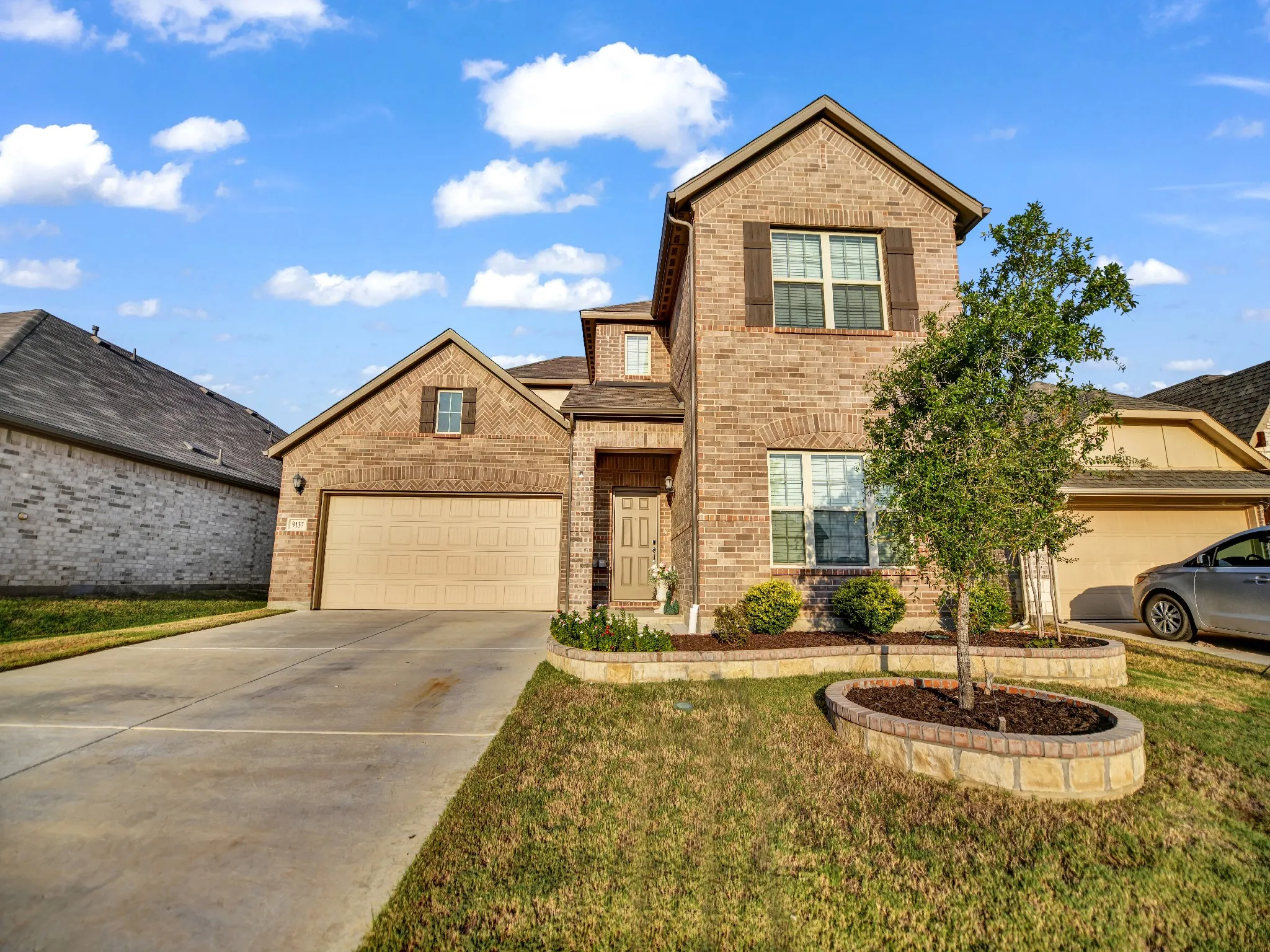 Landscaping and Additional Border with Brick and Stone