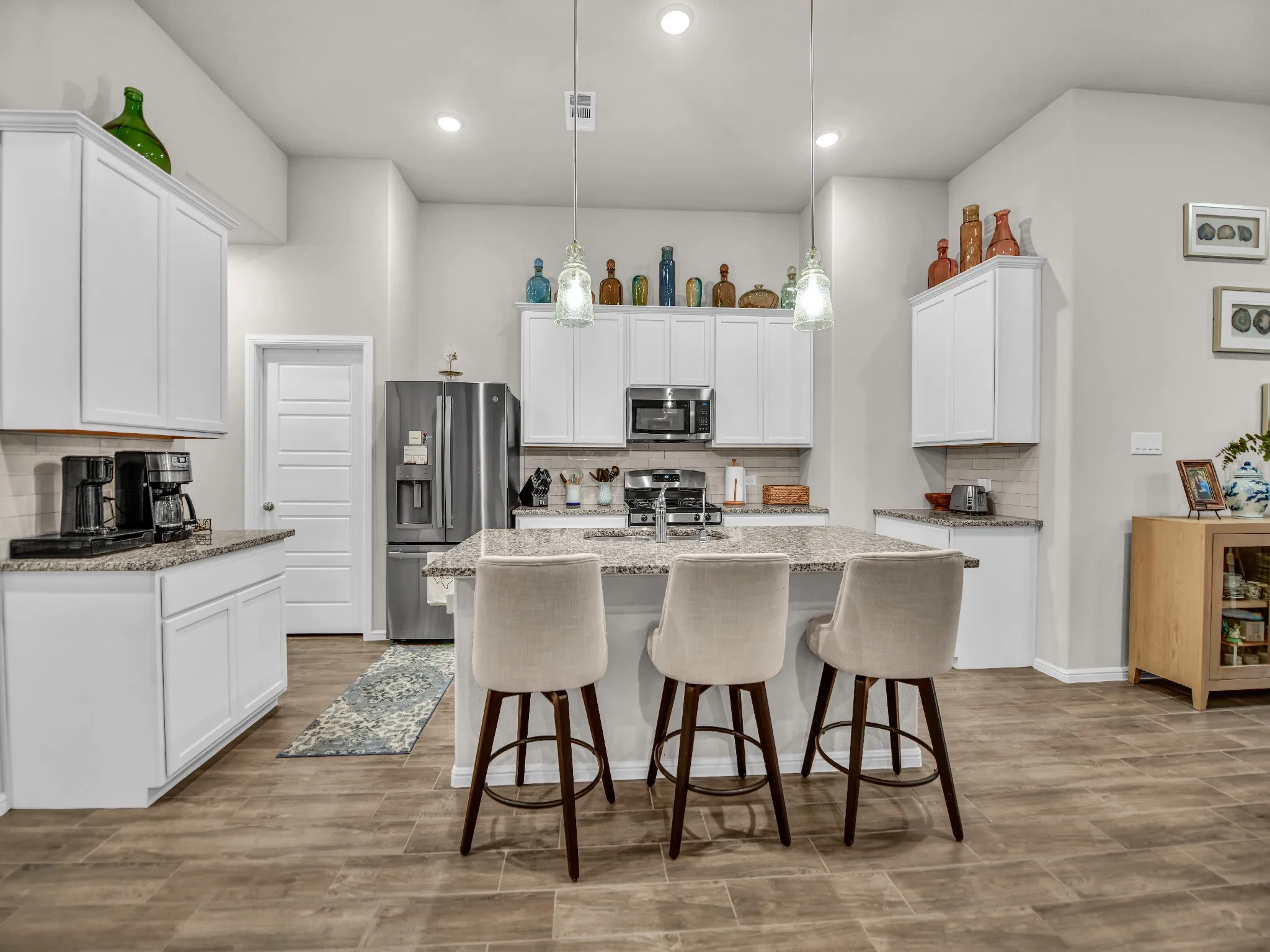 Kitchen Island with large Walk in Pantry
