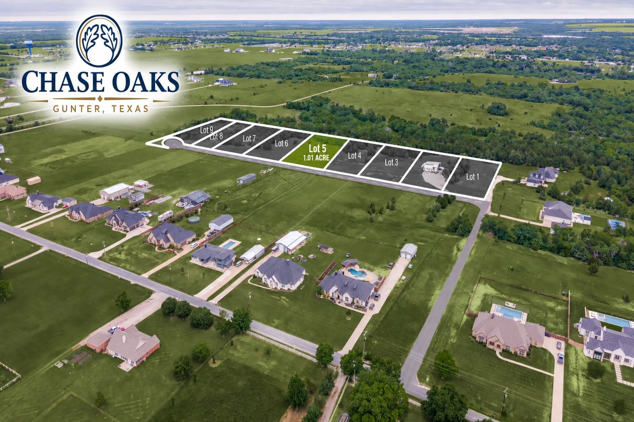 Improved Land For Sale in Grayson County , Lot 5 - Chase Oaks Bledsoe Road, Gunter, Texas 75058, 0, 0, Garage spaces, 0 Sqft, built in 0, mls#21395087, Real Estate Agent in Gunter, Homes For Sale in Grayson county, Homes For Sale in Gunter, Realtor in Gunter Texas, Real Estate Brokerage Independent Realty Texas, Luminita Cordes Realtor