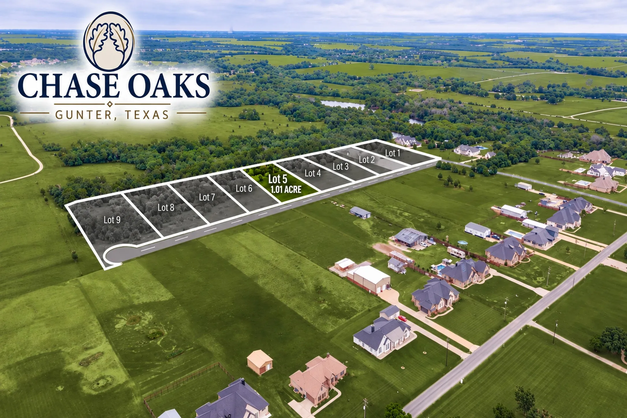 Improved Land For Sale in Grayson County , Lot 5 - Chase Oaks Bledsoe Road, Gunter, Texas 75058, 0, 0, Garage spaces, 0 Sqft, built in 0, mls#21395087, Real Estate Agent in Gunter, Homes For Sale in Grayson county, Homes For Sale in Gunter, Realtor in Gunter Texas, Real Estate Brokerage Independent Realty Texas, Luminita Cordes Realtor