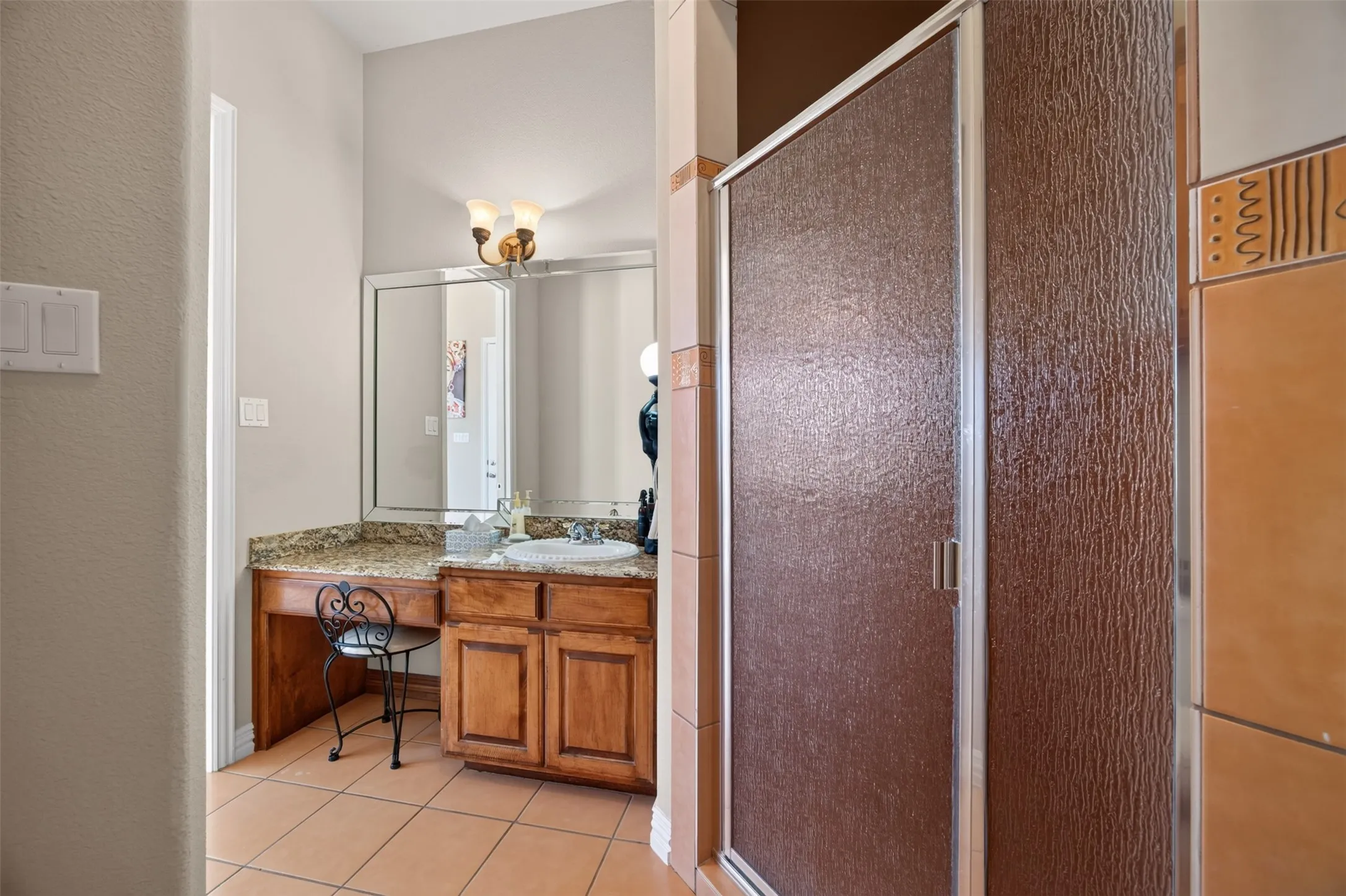Bathroom with walk-in shower