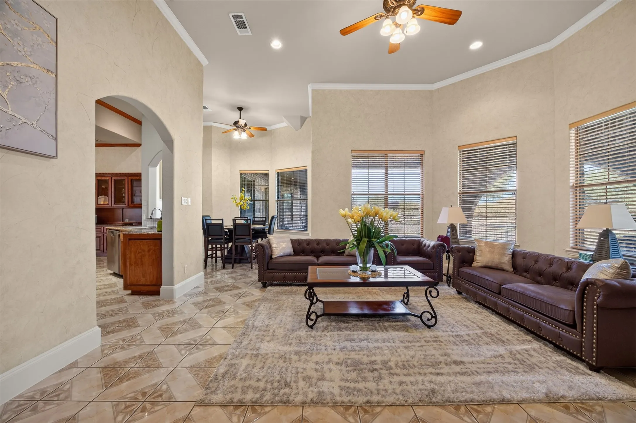 2nd living room with wood-burning fireplace