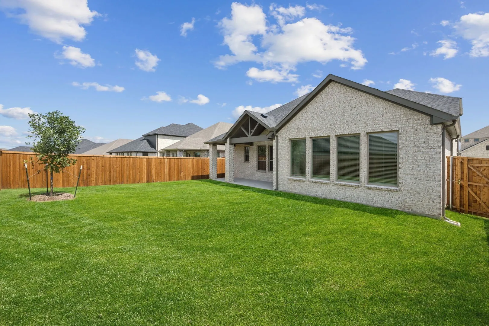 Patio in the Claret home plan by Trophy Signature Homes – REPRESENTATIVE PHOTO