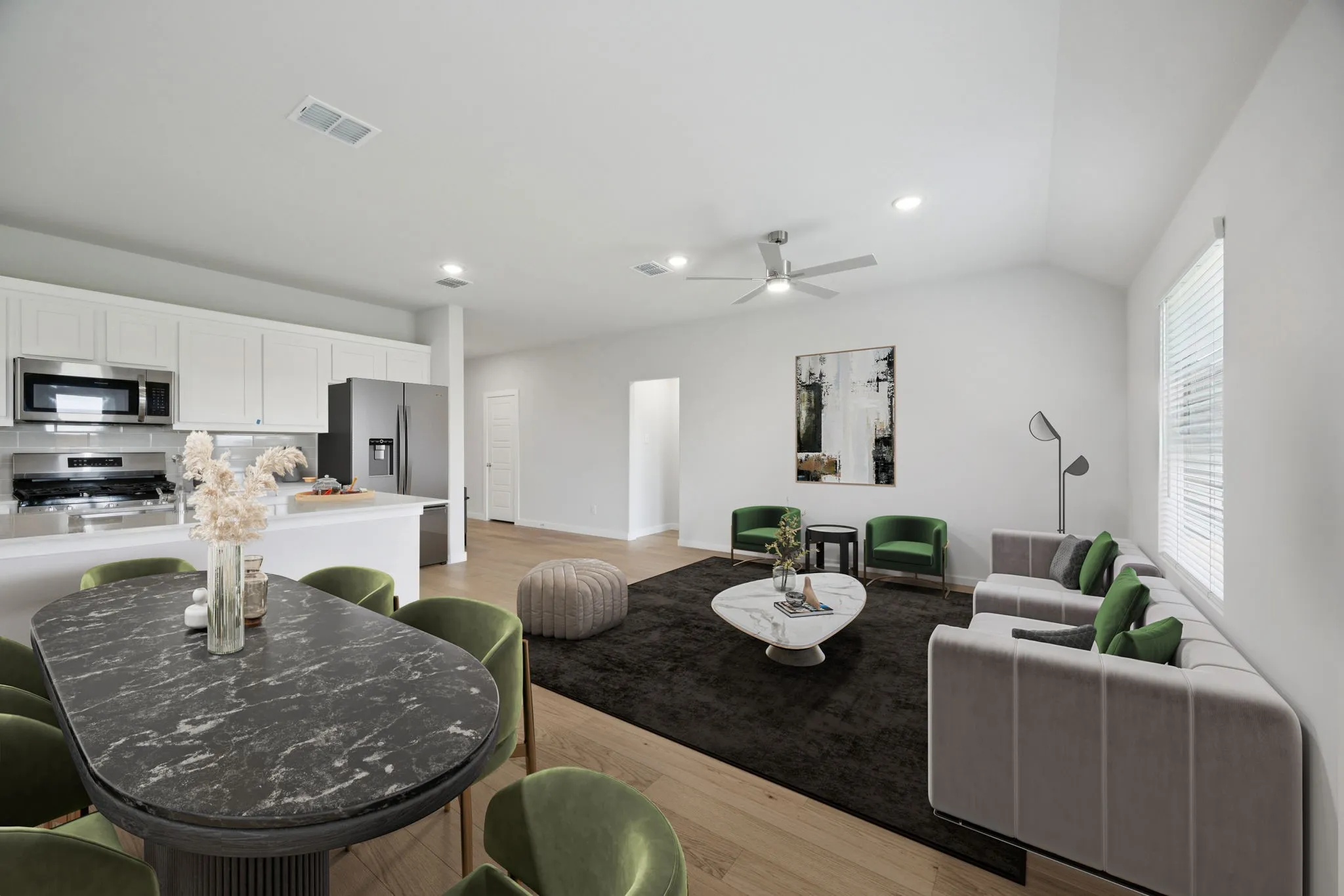 Living Room in the Hadley home plan by Trophy Signature Homes – REPRESENTATIVE PHOTO