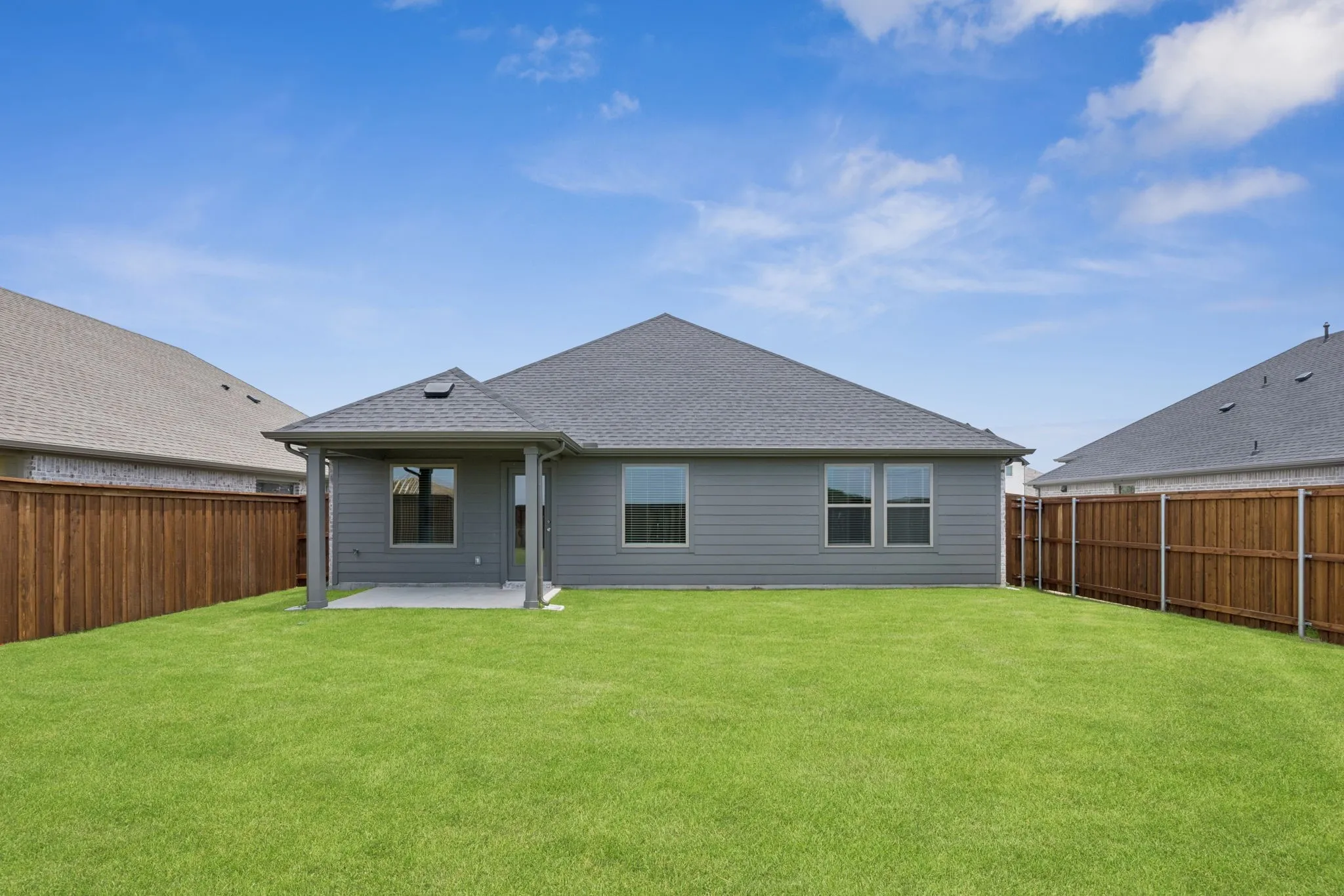Patio in the Hadley home plan by Trophy Signature Homes – REPRESENTATIVE PHOTO