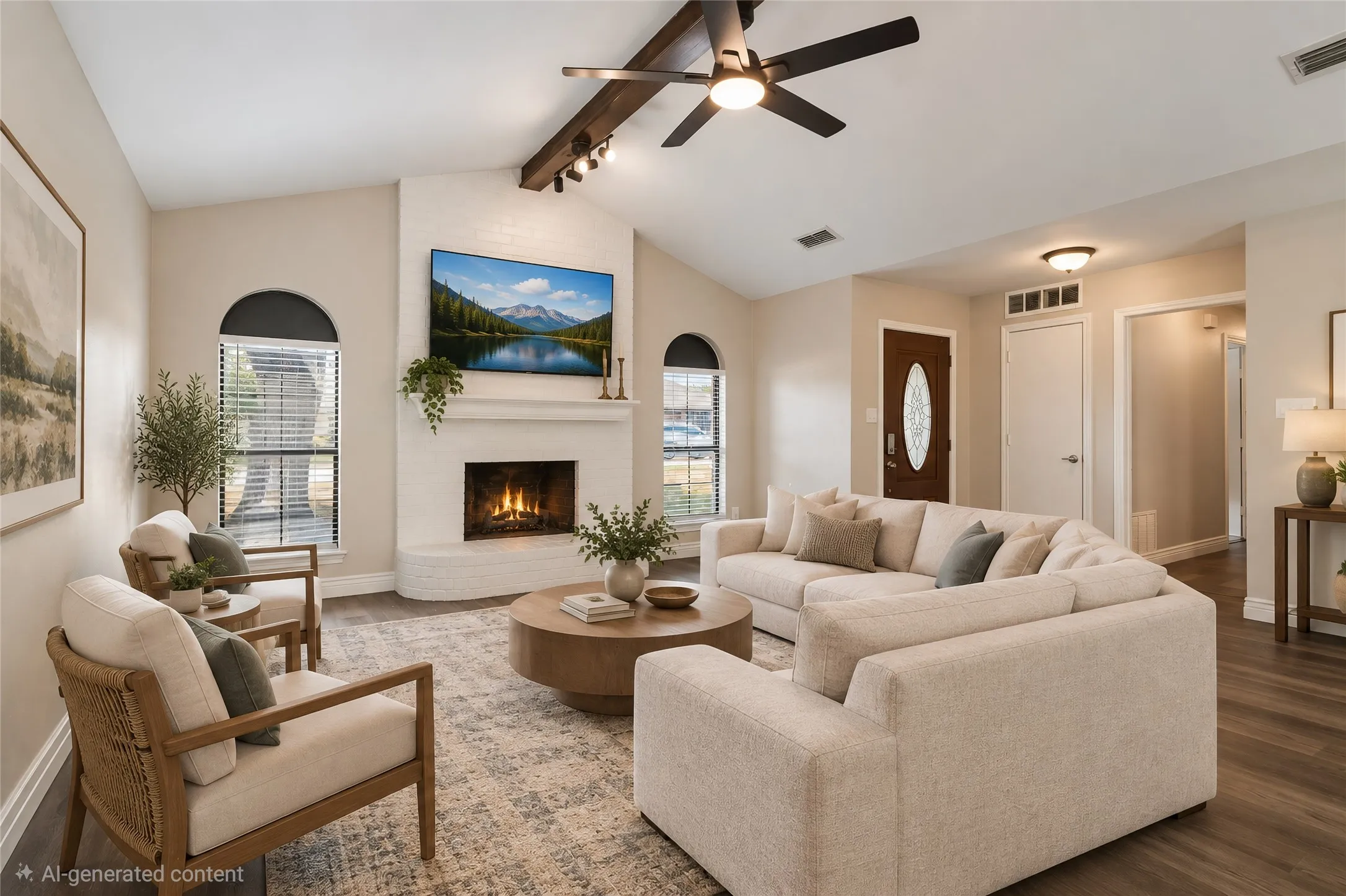 AI Staged Living Room