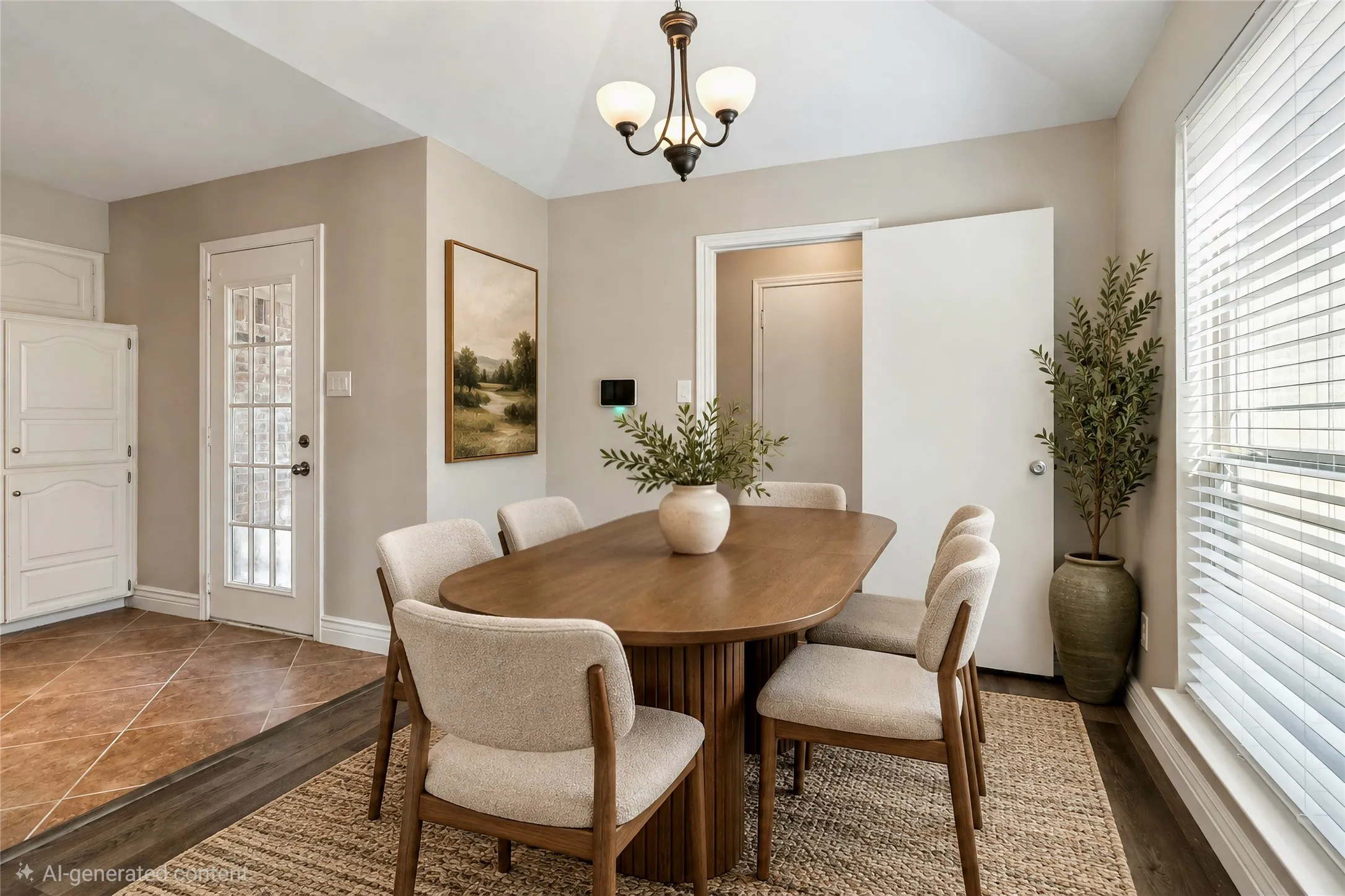 AI Staged Dining Room
