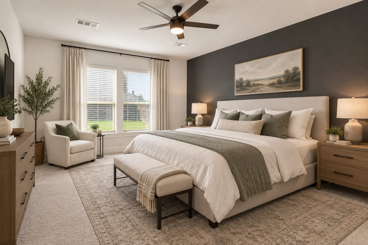 Primary Bedroom - virtually staged