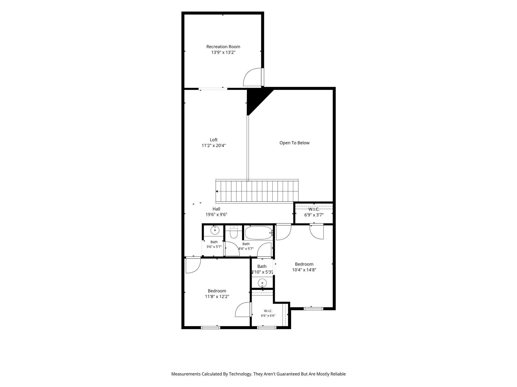 Upstairs-these are builder FP and not exact to the home