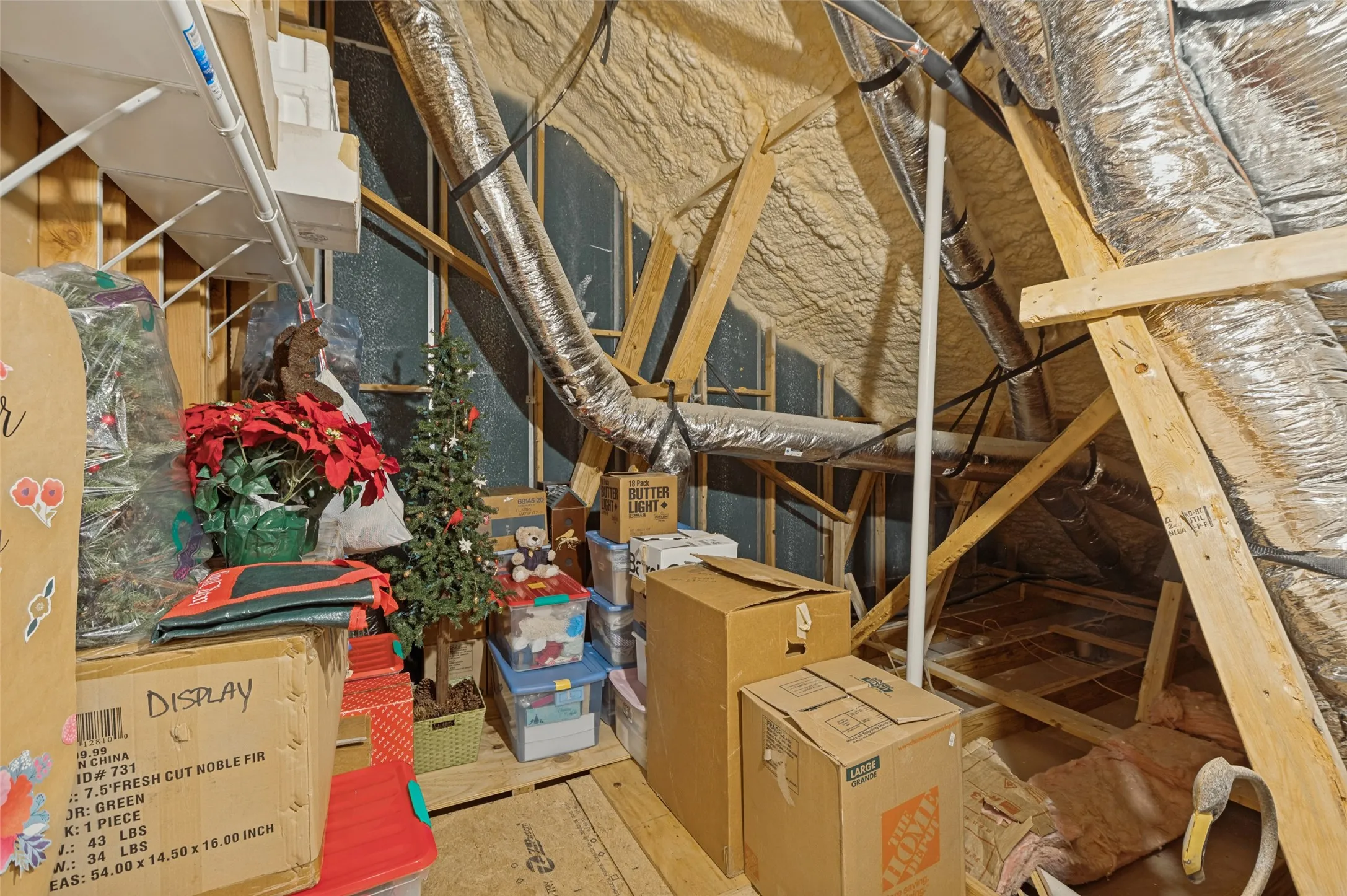 Large Walk in attic off media room