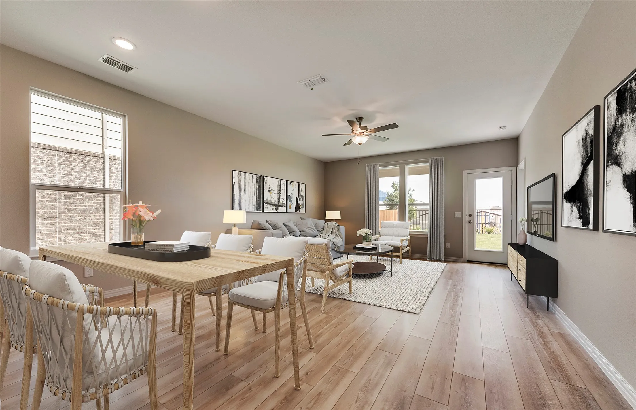 *Virtual Representation - Dining area off kitchen with large windows