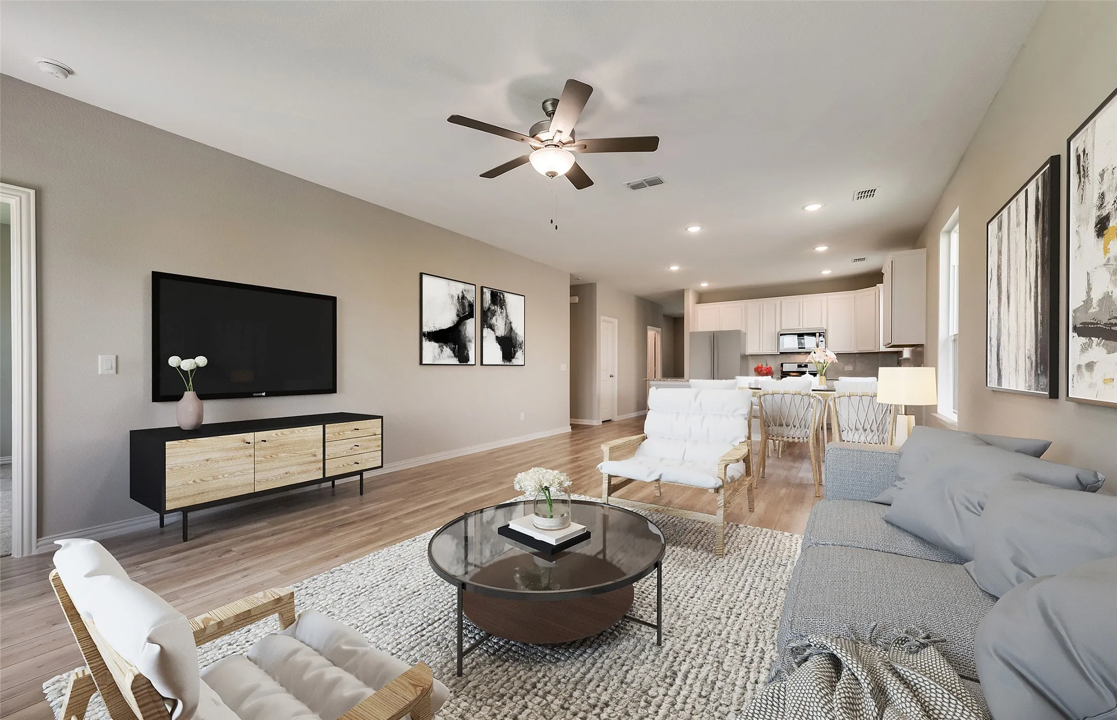 *Virtual Representation - Gathering room with view of main living areas