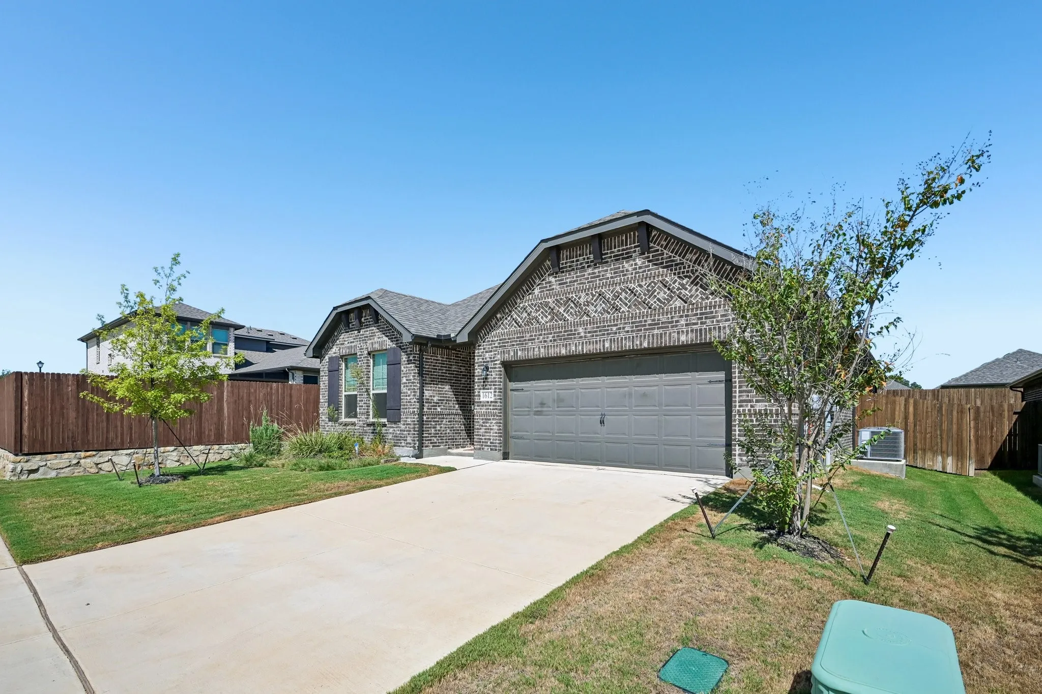 Brick exterior with contrasting trim