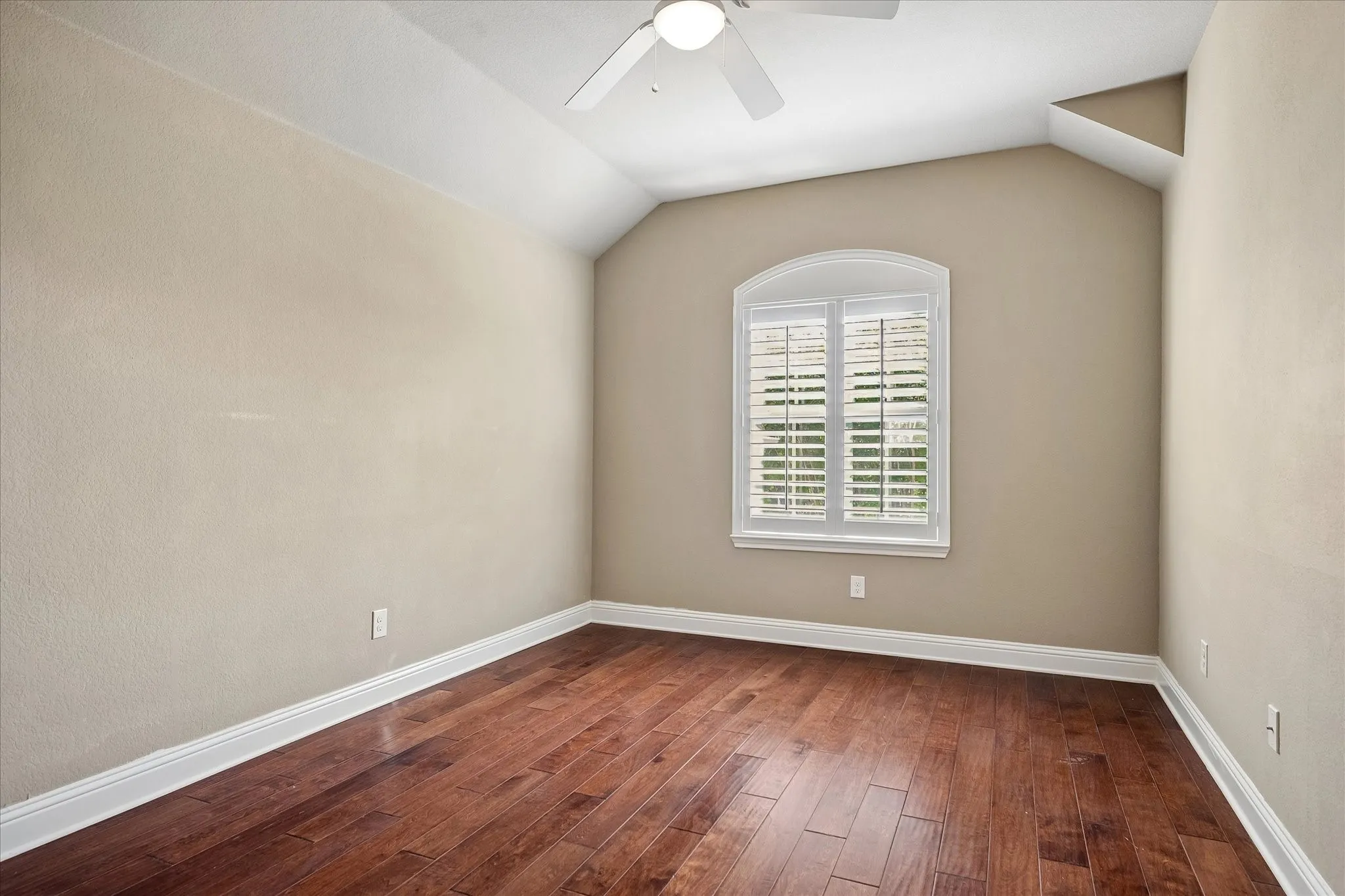Upstairs bedroom with walk in closet.