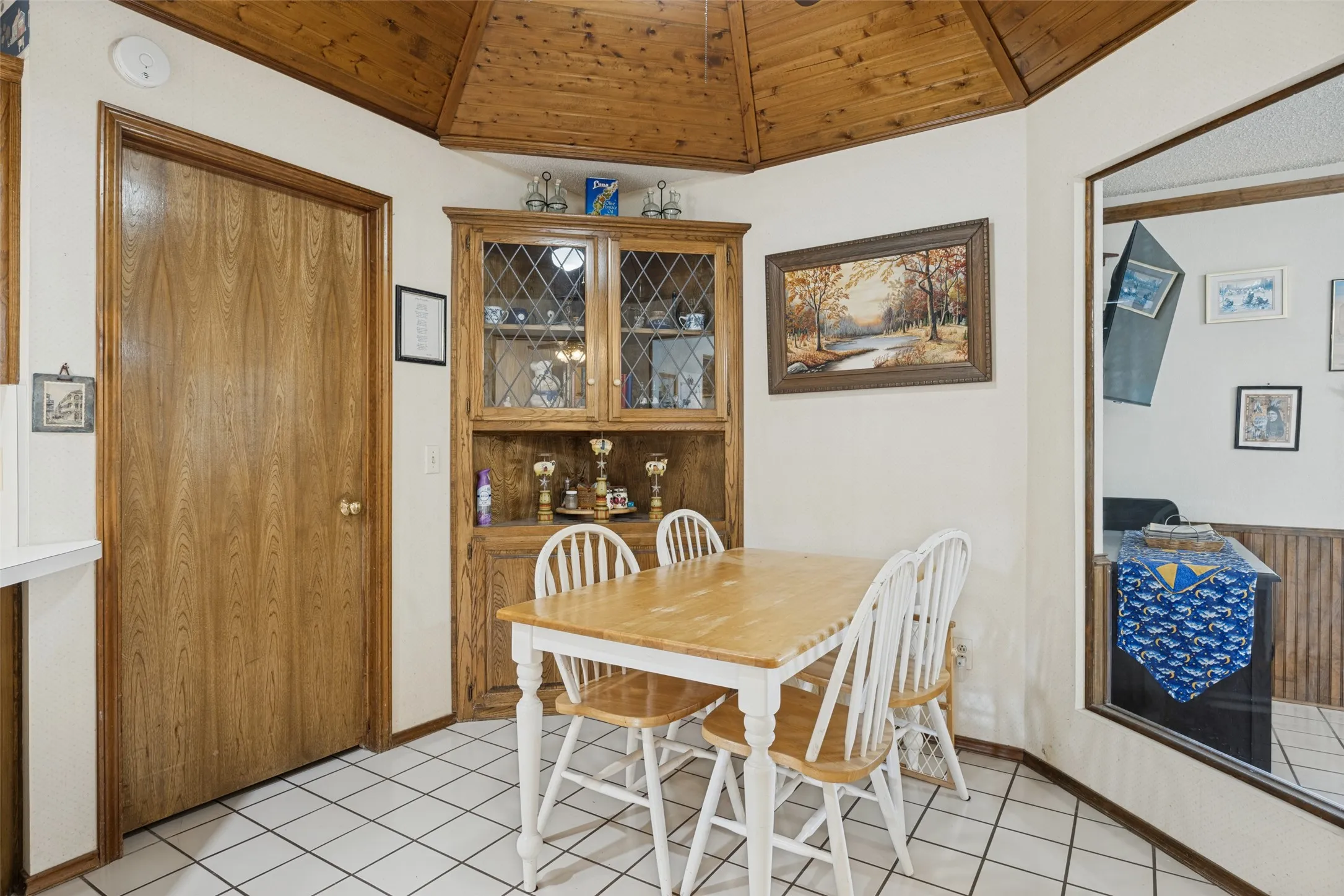 Eat in kitchen just off the living room and sun room.