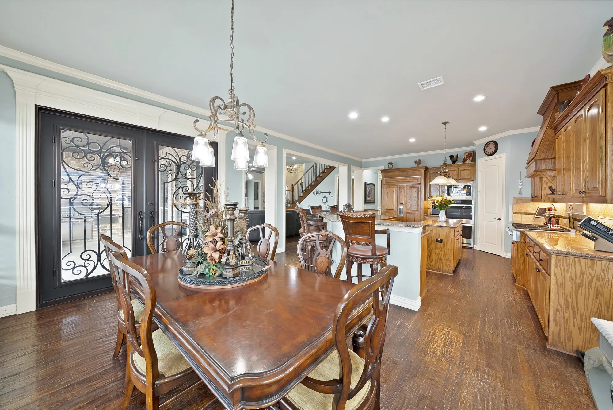 Breakfast nook offers plenty of space for an oversized table for those important family gatherings.